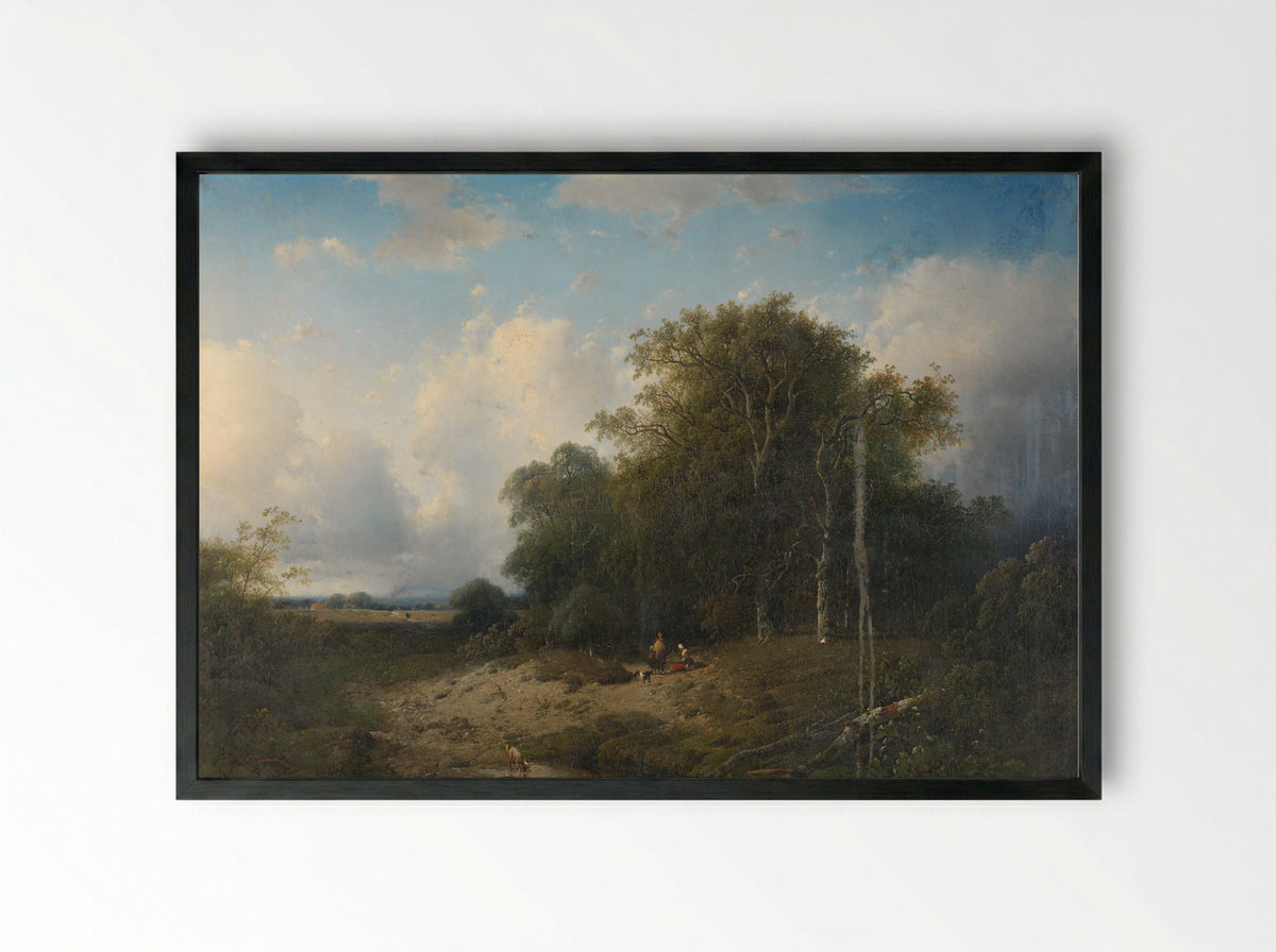 Landschap - Frederik Hendrik Hendriks - Framed Print Black