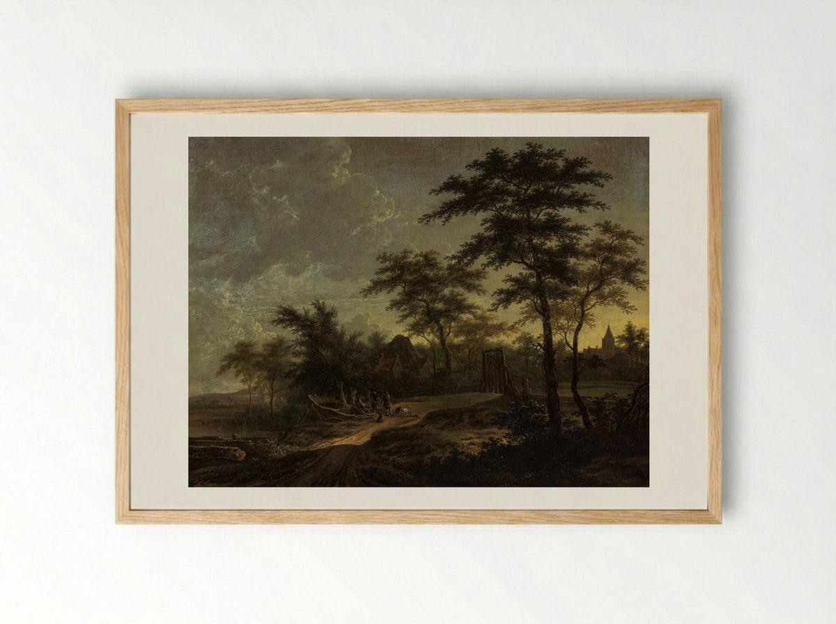 Landschap - Adriaen Hendriksz. Verboom - Framed Print Wood