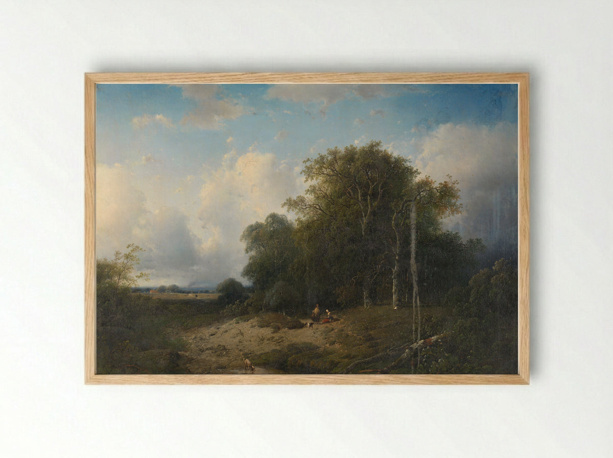 Landschap - Frederik Hendrik Hendriks - Framed Print Wood