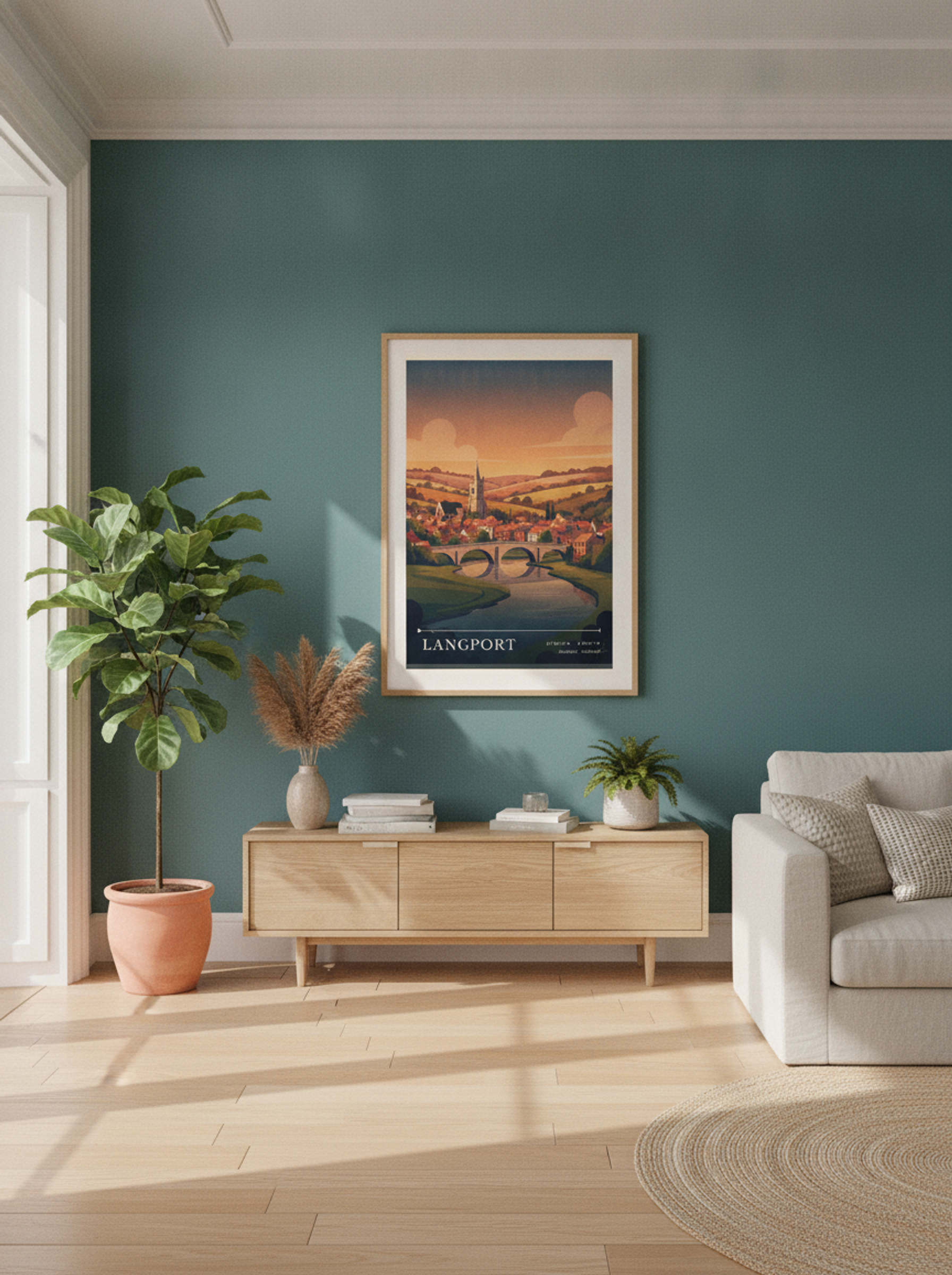 Langport Somerset England Travel Poster - Lifestyle