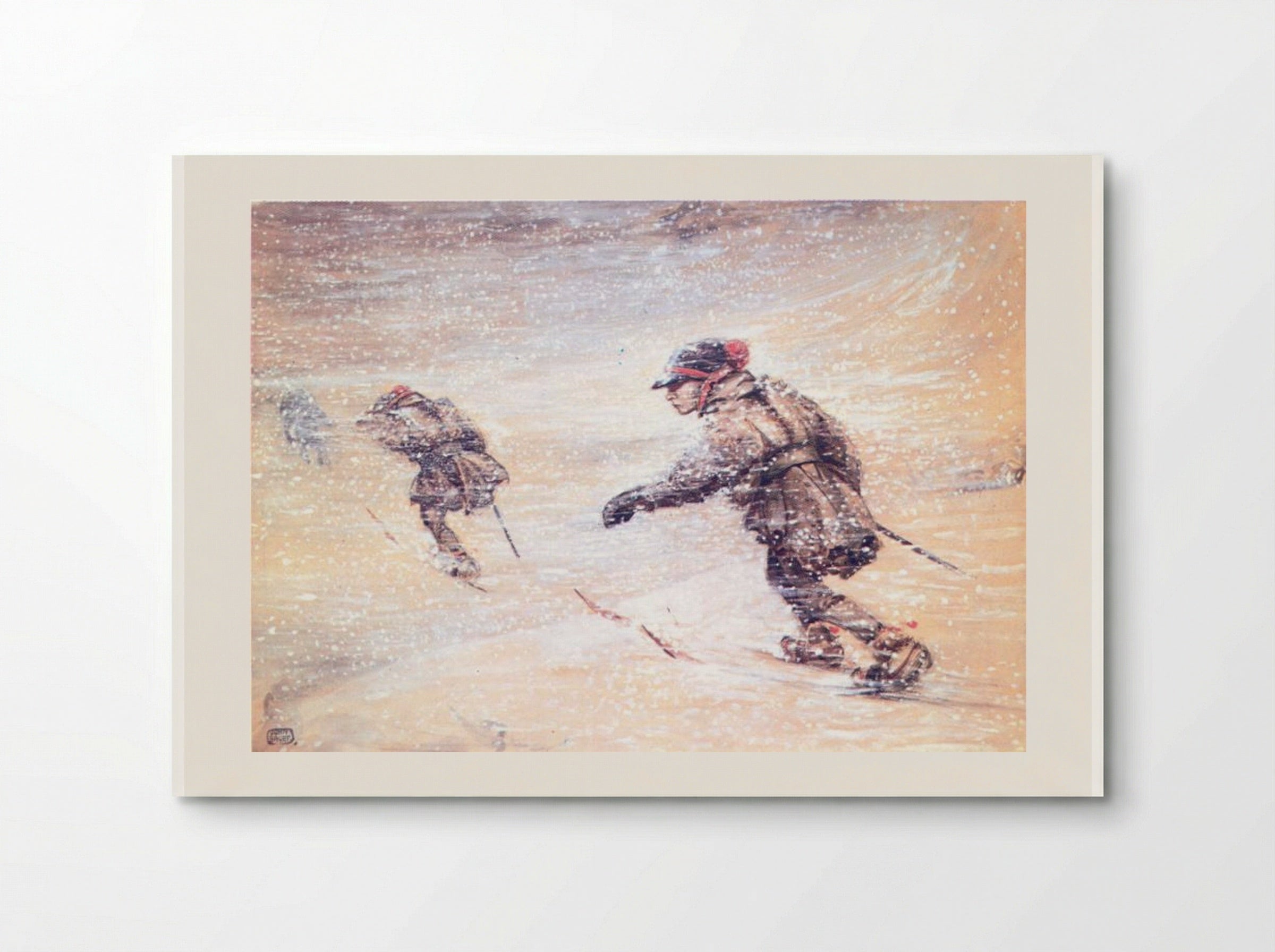 Laplanders in a Snowstorm - John Bauer - Poster