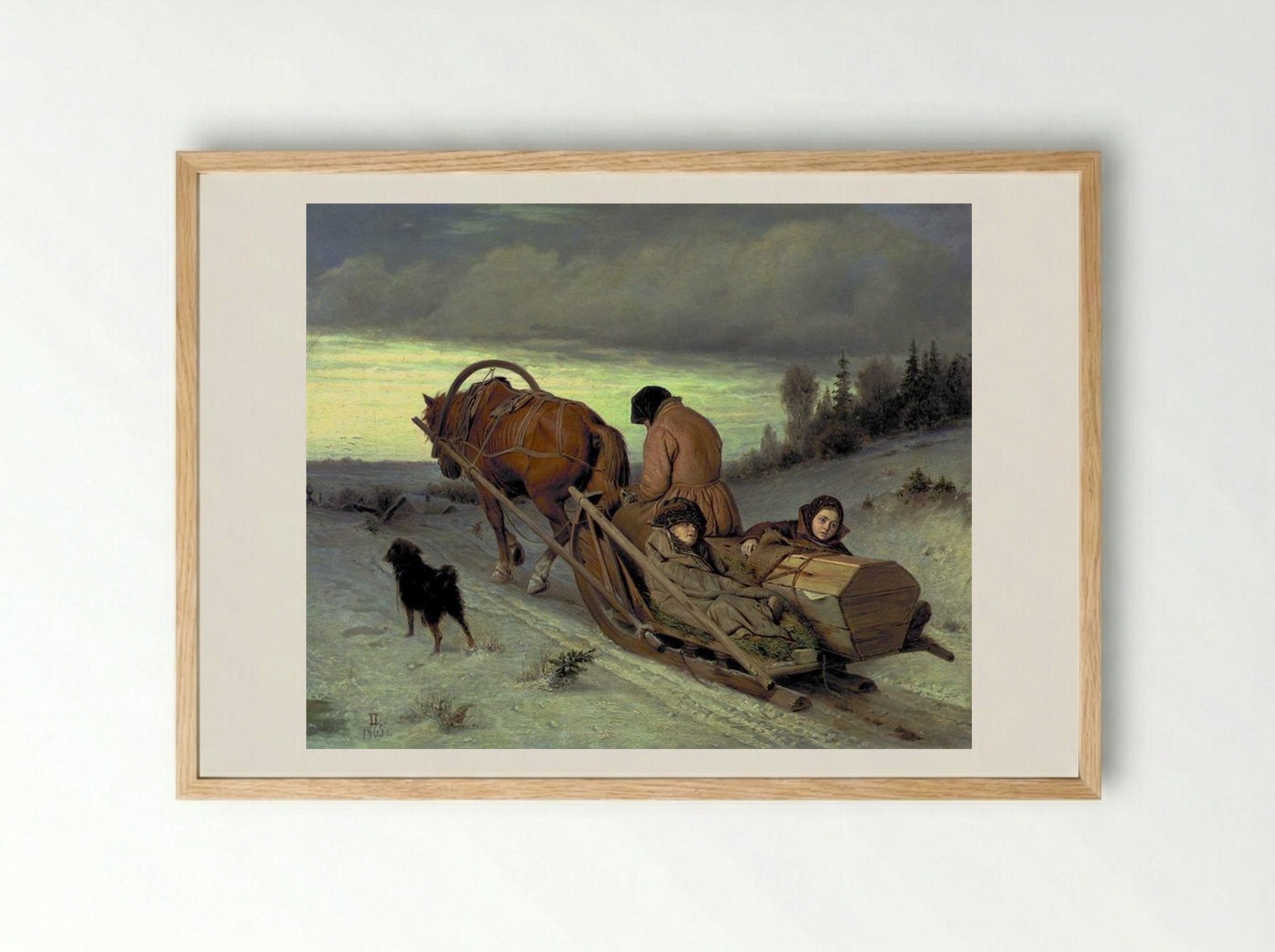 Last Journey - Vasily Perov - Framed Print Wood