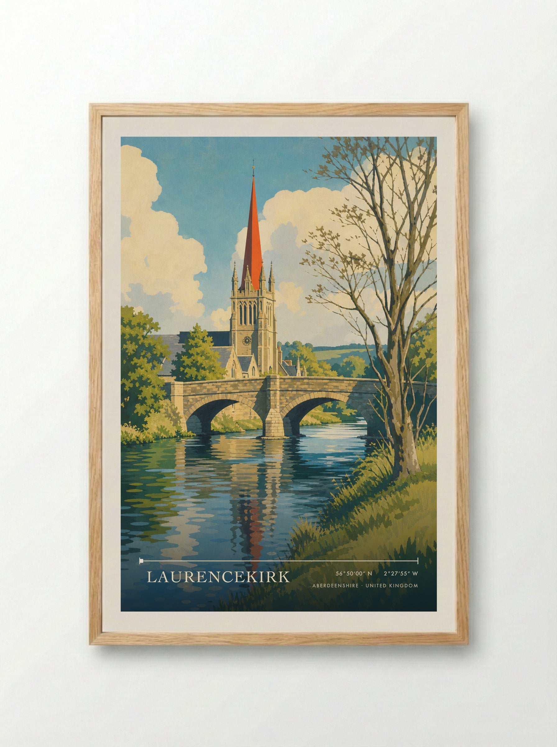 Laurencekirk Aberdeenshire United Kingdom Travel Poster - Framed Print Wood