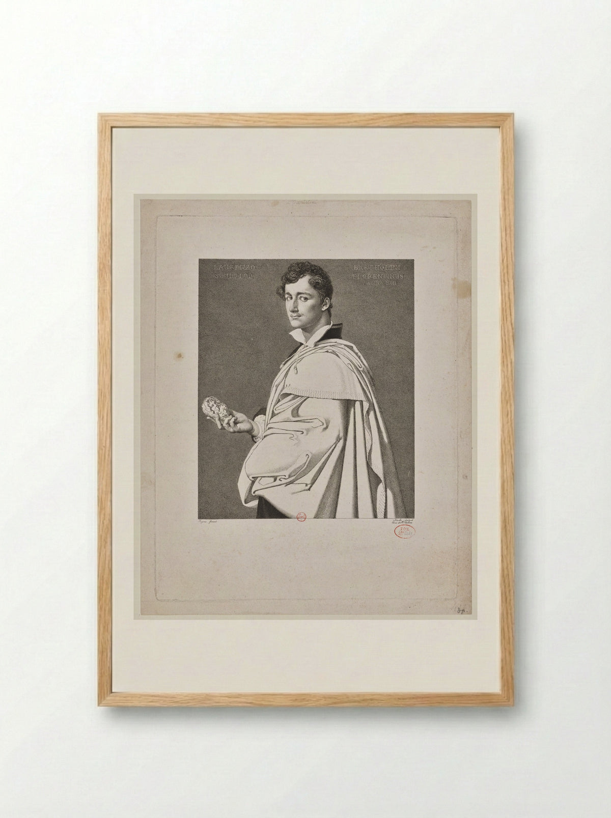 Laurenzo Bartholini - Jean Louis Potrelle - Framed Print Wood