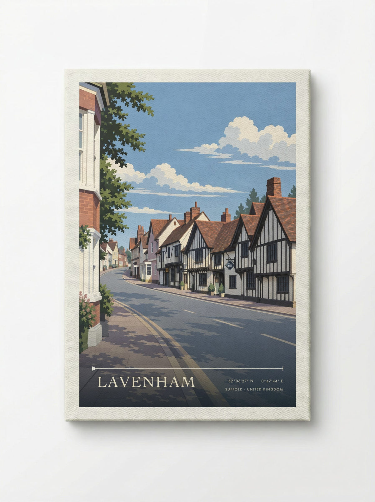 Lavenham, Suffolk | Travel Poster - Canvas