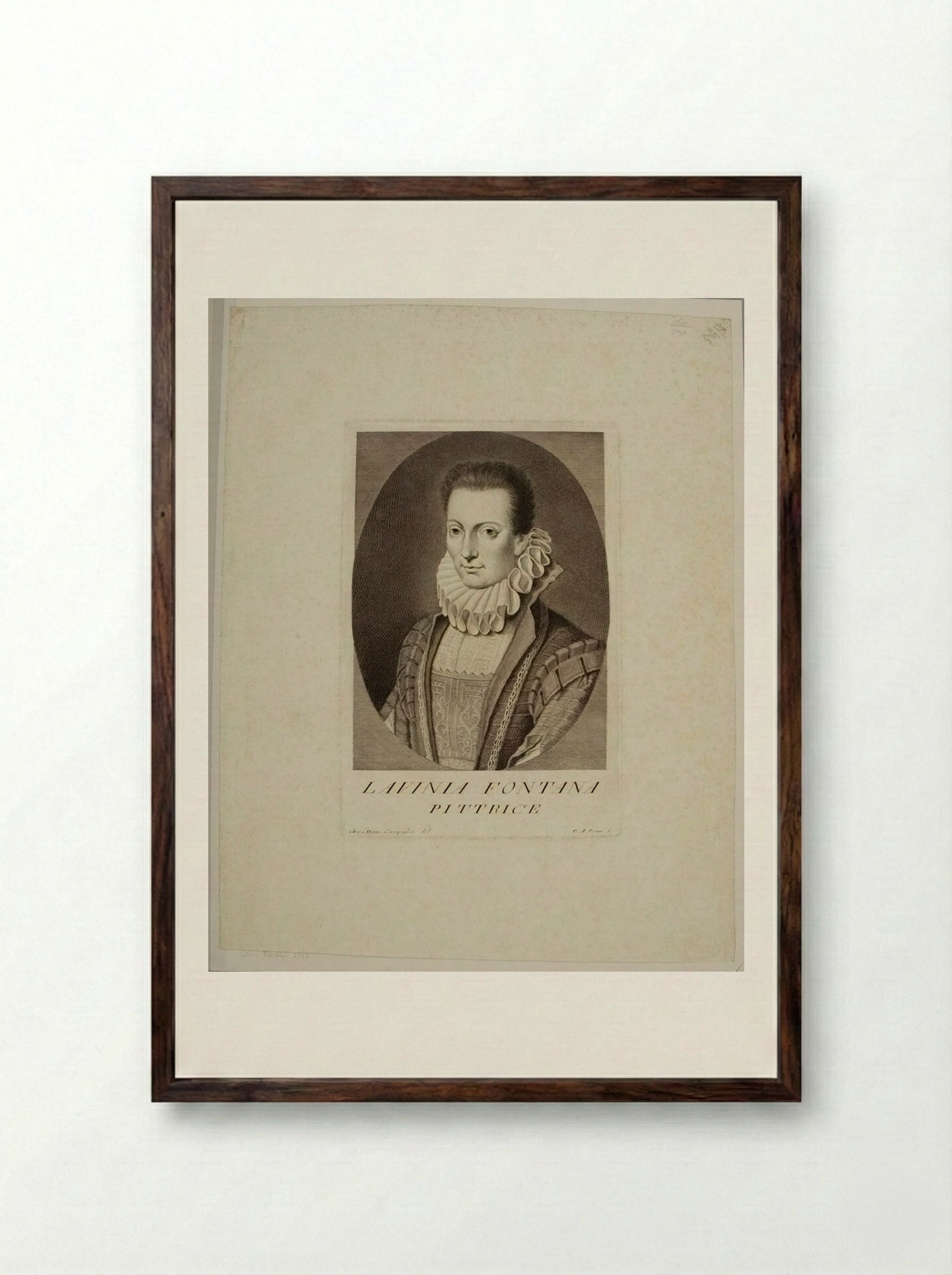 Lavinia Fontana - Pietro Antonio Pazzi - Framed Print Dark Wood