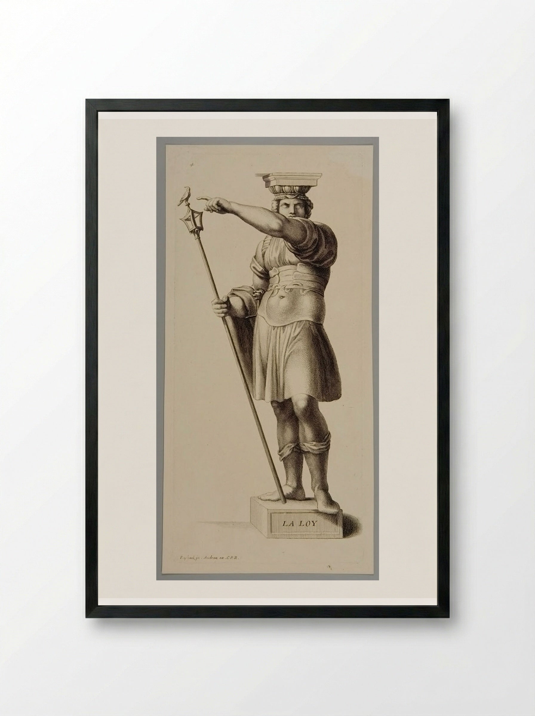 Law (La Loy) - Gérard Audran - Framed Print Black