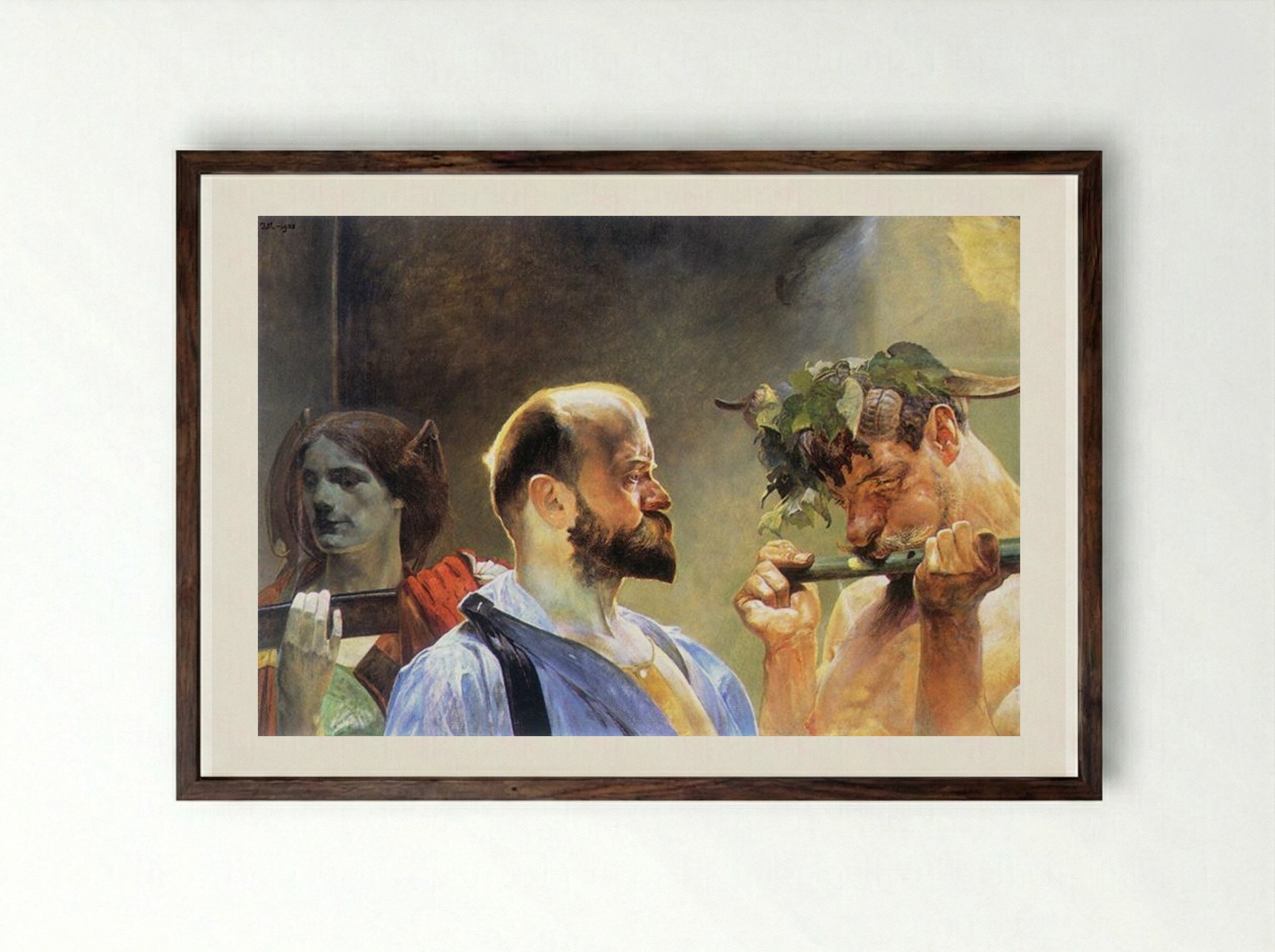Law - Jacek Malczewski - Framed Print Dark Wood
