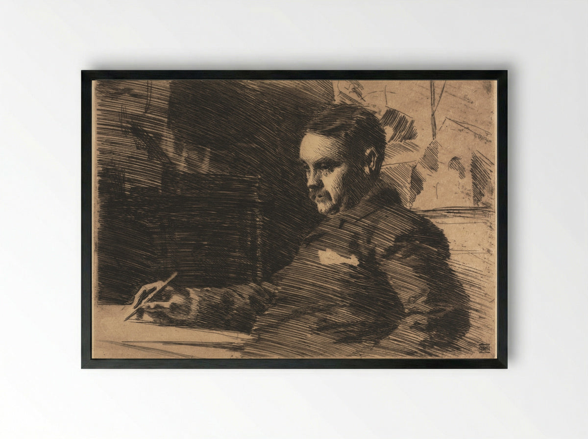 Lawyer Wade - Anders Zorn - Framed Print Black
