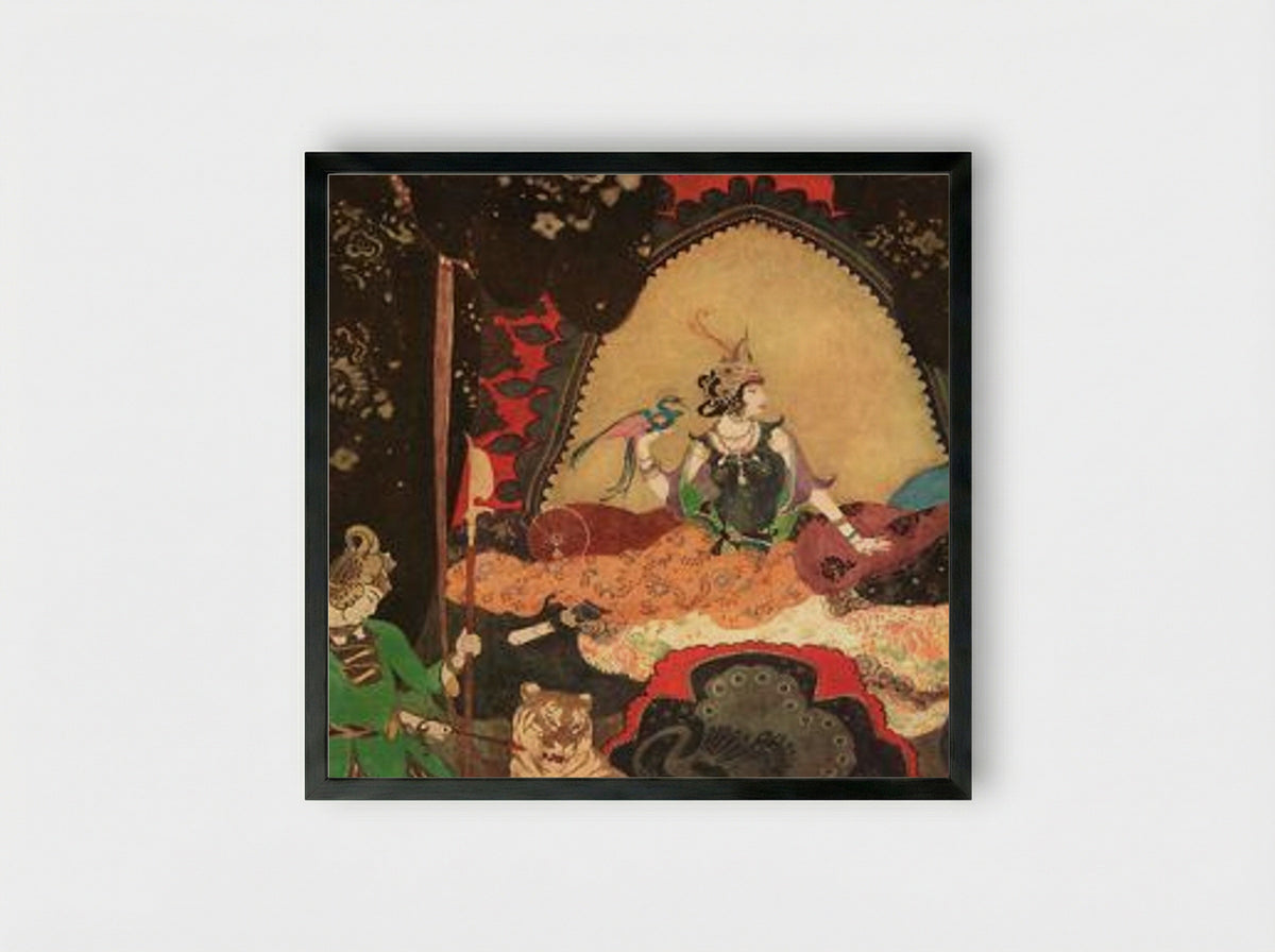 Layla (from the Picture Book for the Red Cross) - Edmund Dulac - Framed Print Black