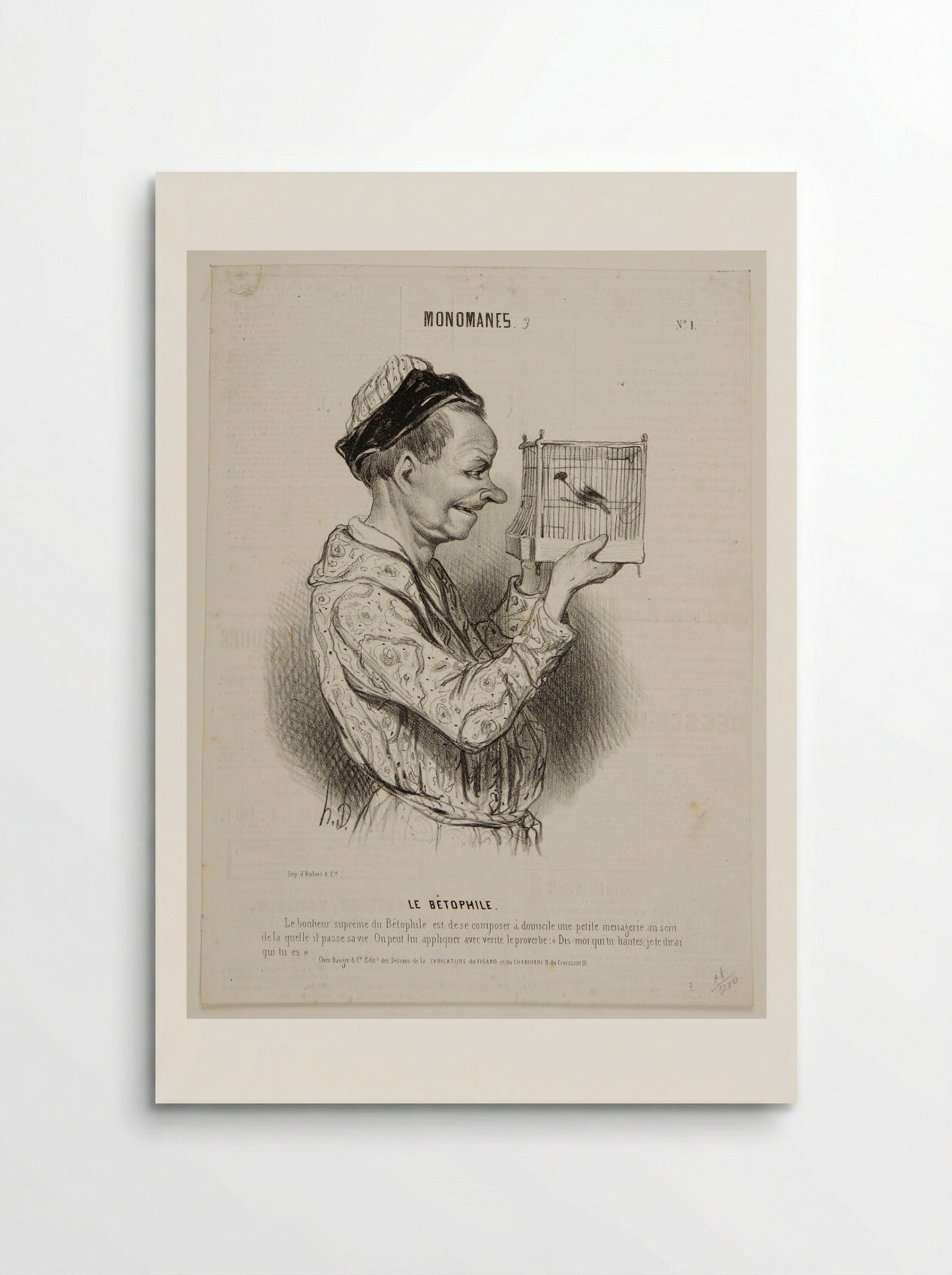 Le Bétophile - Honoré-Victorin Daumier - Poster