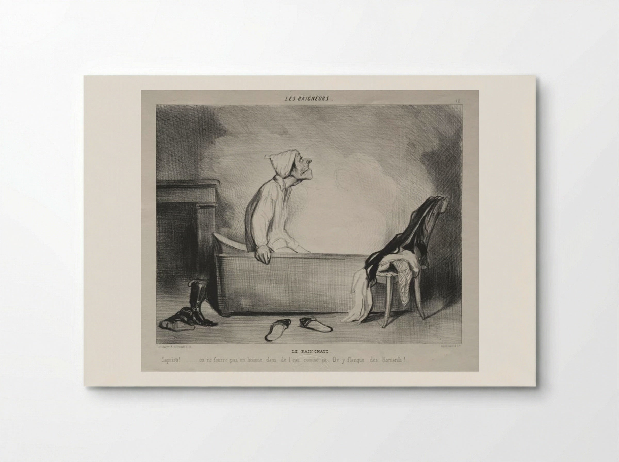 Le Bain Chaud - Honoré Daumier - Poster