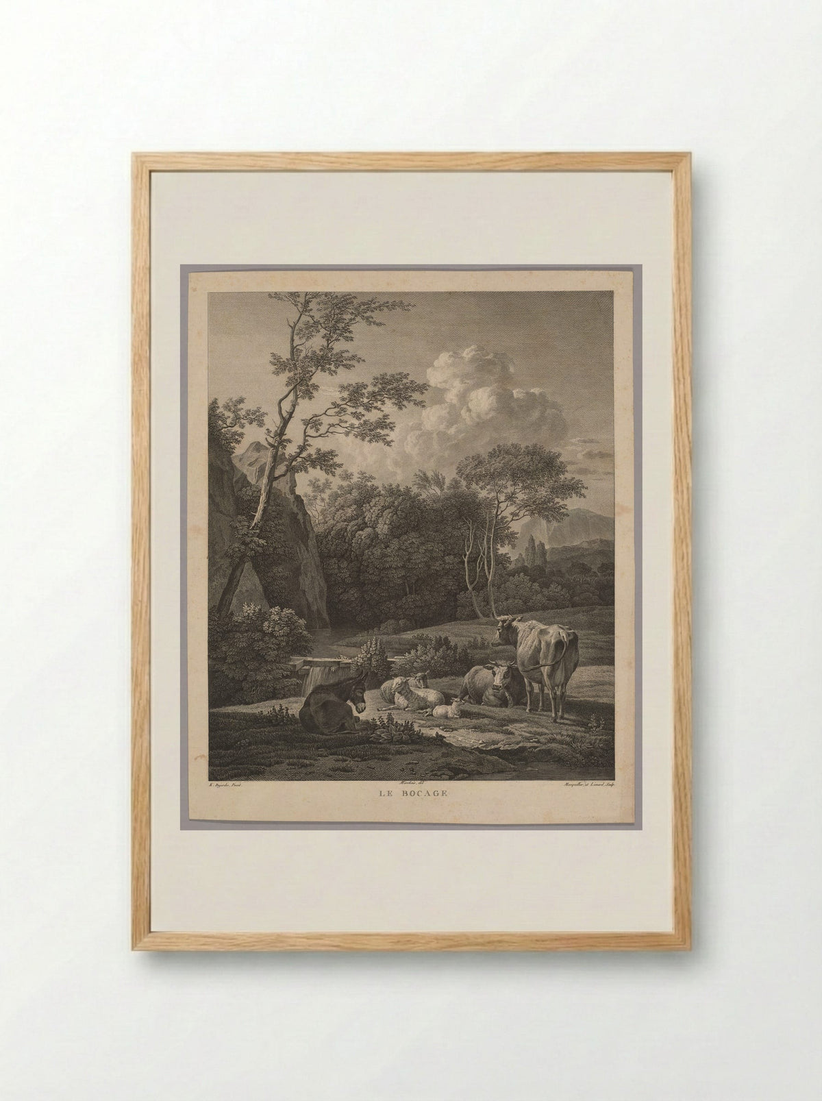 Le Bocage - Jean Baptiste Liénard - Framed Print Wood