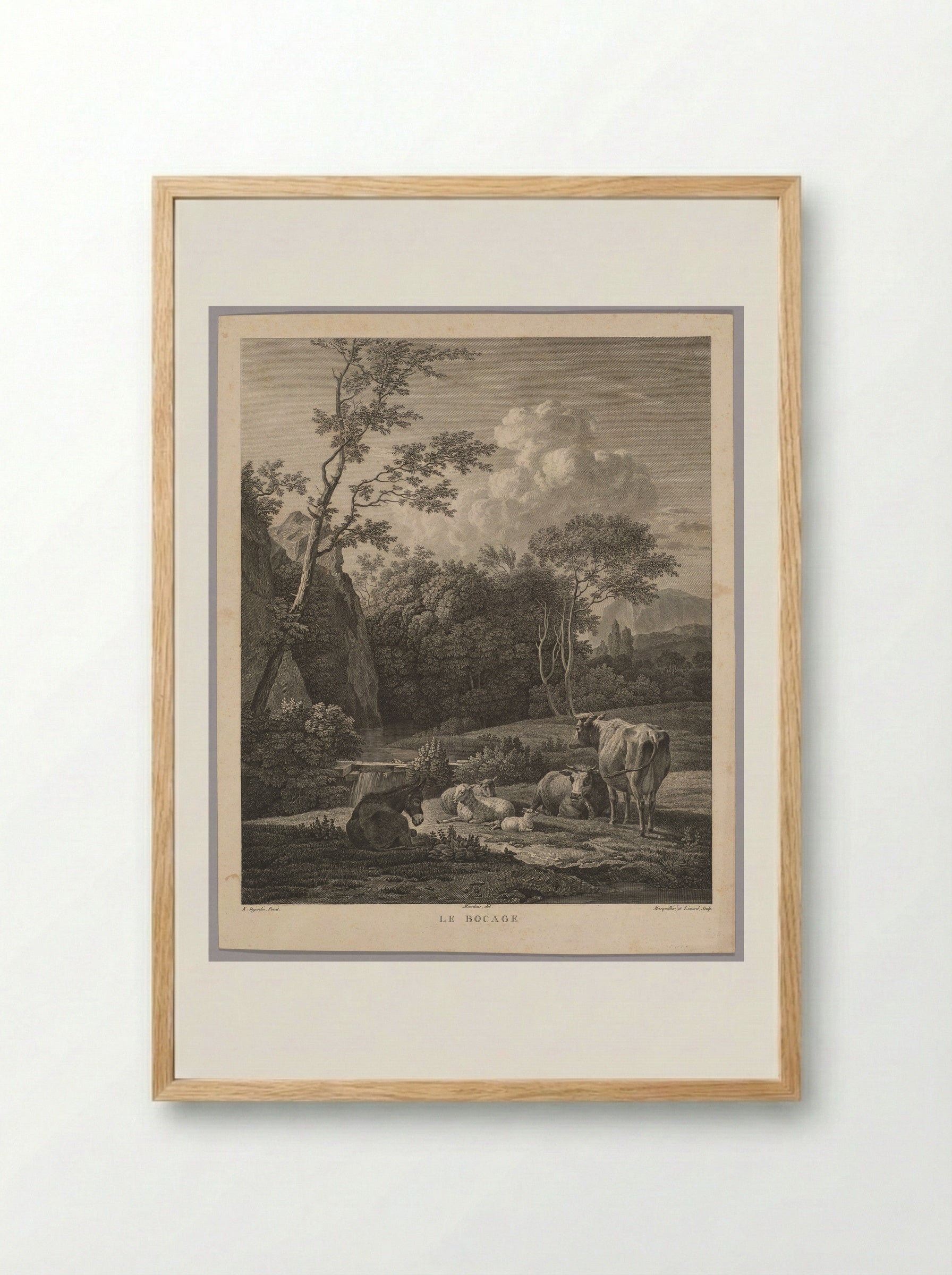 Le Bocage - Jean Baptiste Liénard - Framed Print Wood