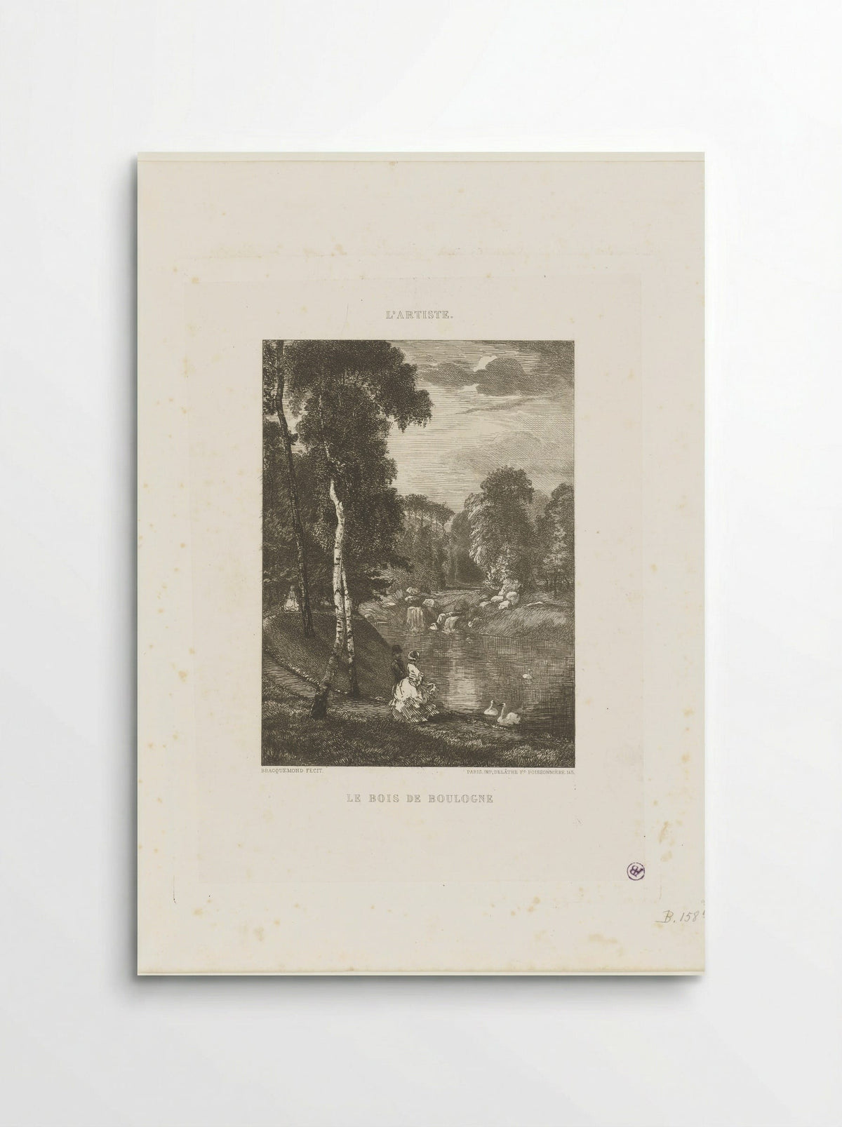 Le Bois de Boulogne - Félix Bracquemond - Poster