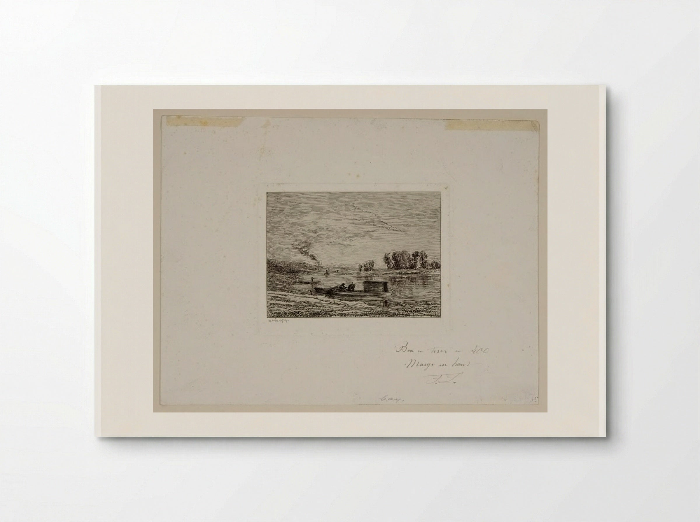 Le Botin à Conflans - Charles-François Daubigny - Poster