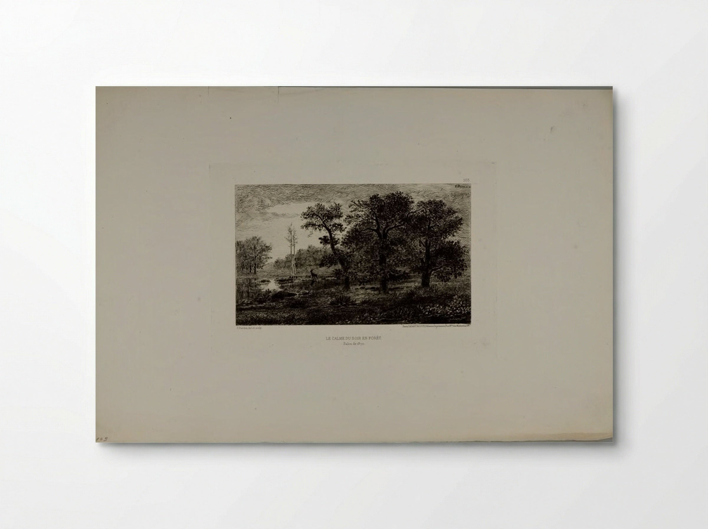 Le Calme du Soir en Forêt - François Pierdon - Poster