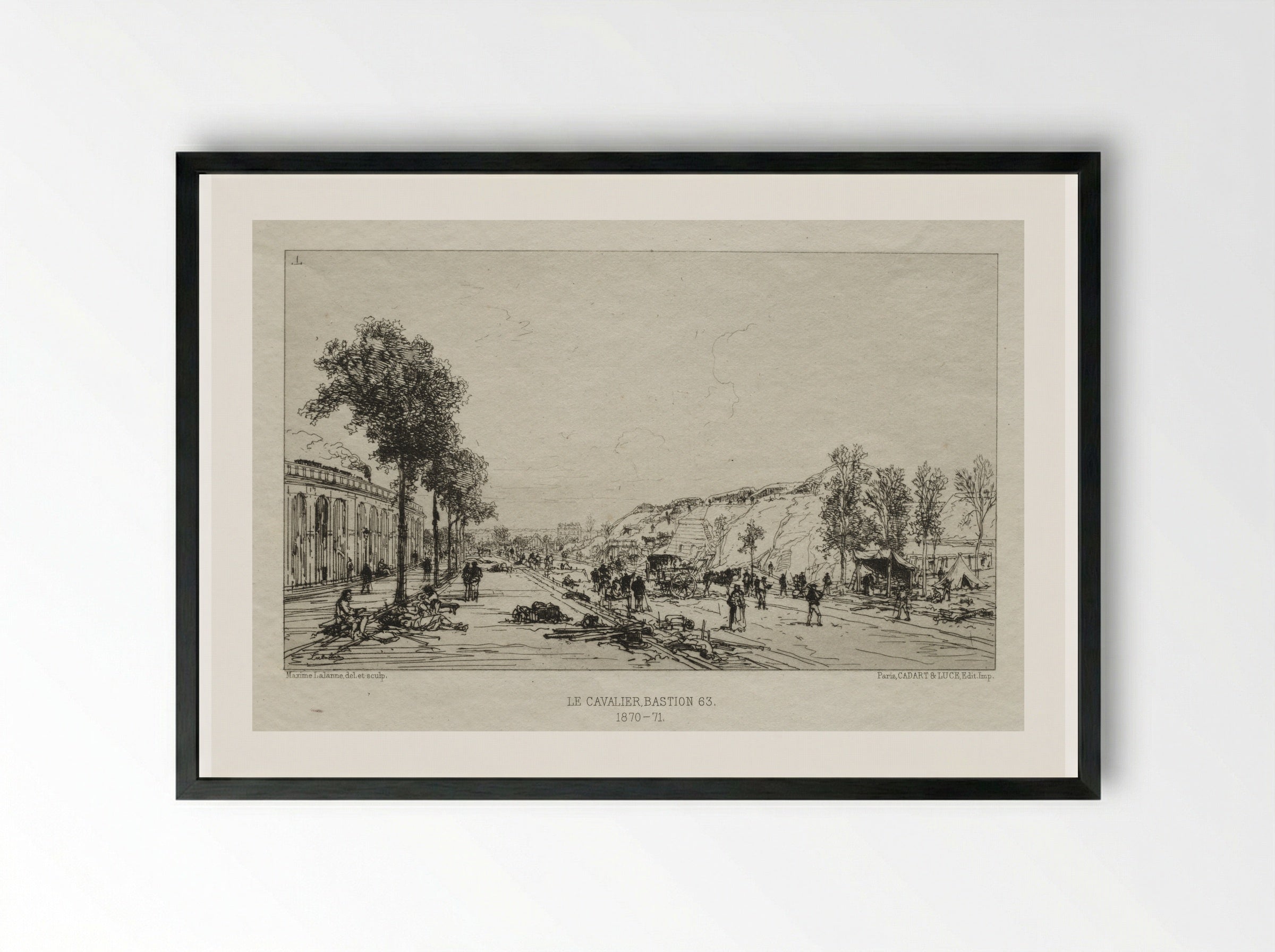 Le Cavalier, Bastion 63 - Maxime Lalanne - Framed Print Black