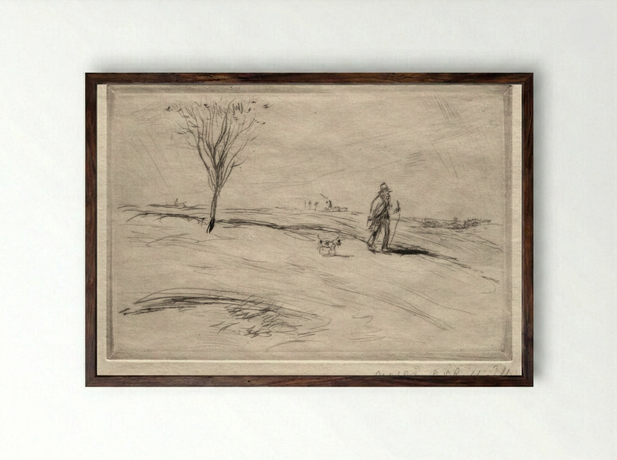 Le Chamineau - Jean-François Raffaëlli - Framed Print Dark Wood