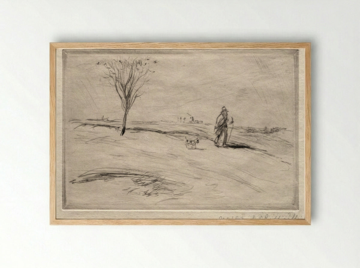 Le Chamineau - Jean-François Raffaëlli - Framed Print Wood