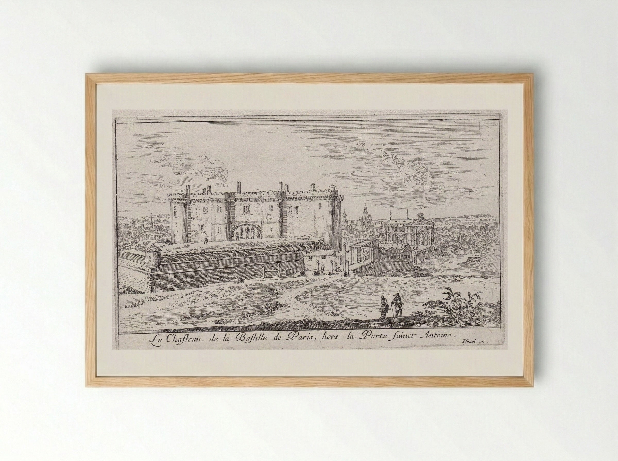 Le Chasteau de la Bastille de Paris - Israël Silvestre - Framed Print Wood