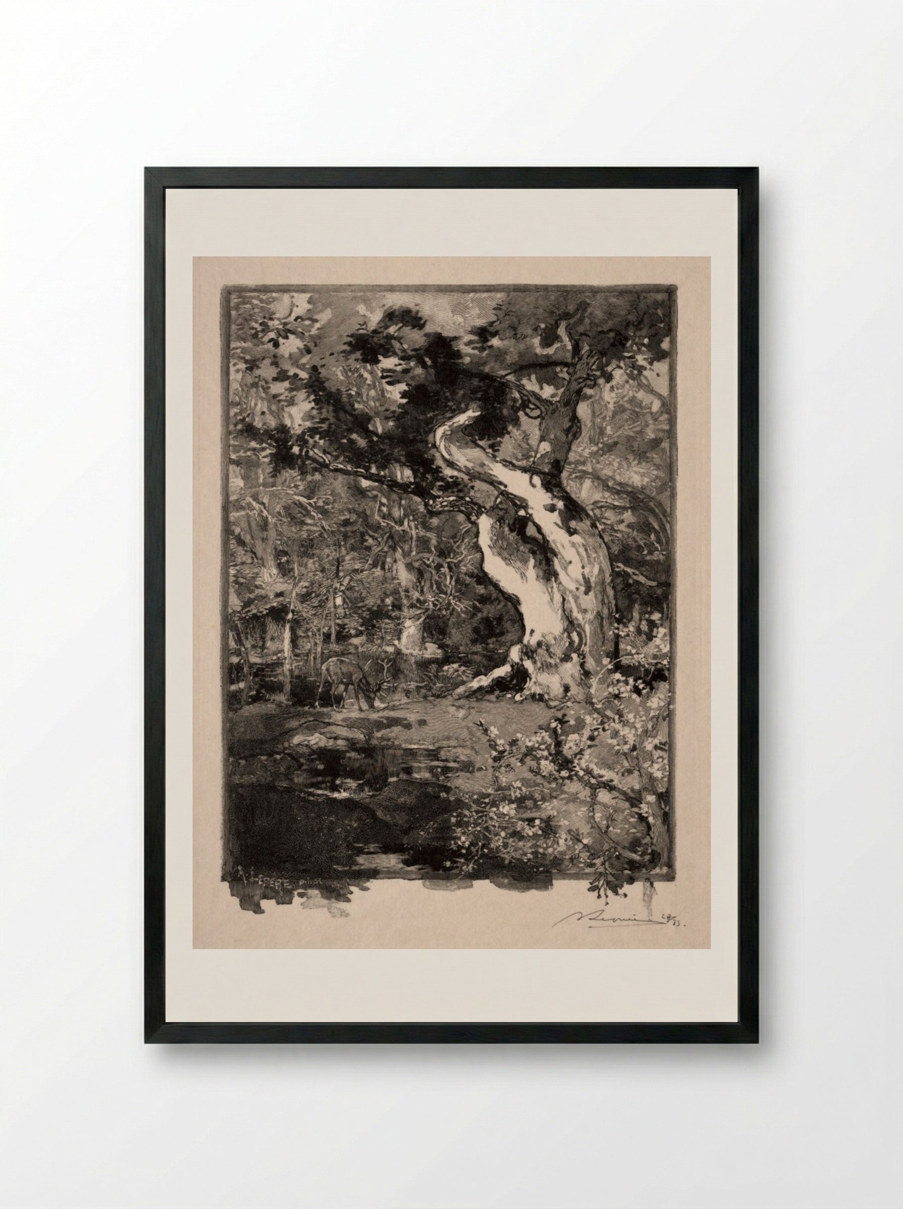 Le Clovis, Plateau de Bellecroix - Auguste Louis Lepère - Framed Print Black