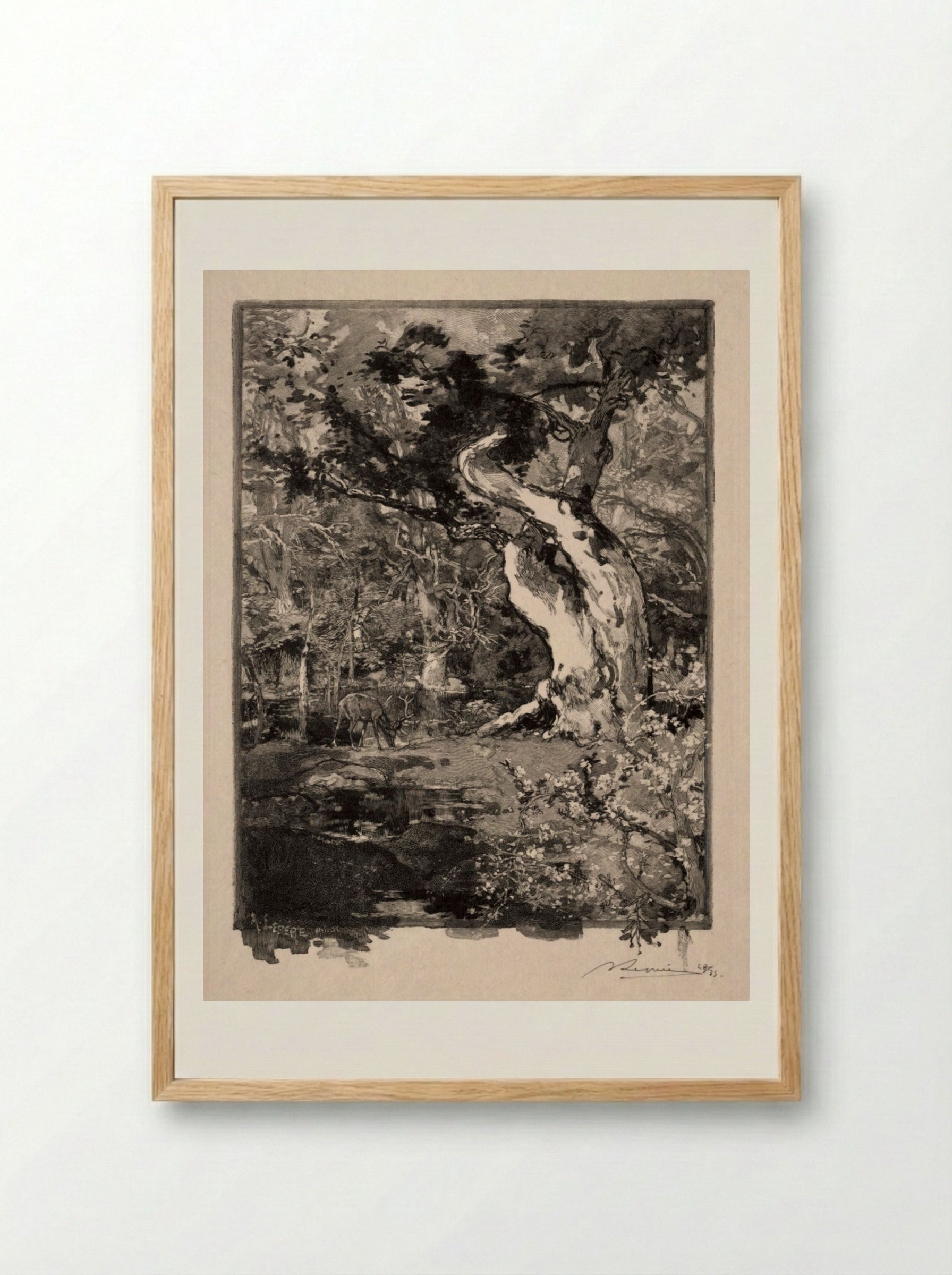 Le Clovis, Plateau de Bellecroix - Auguste Louis Lepère - Framed Print Wood