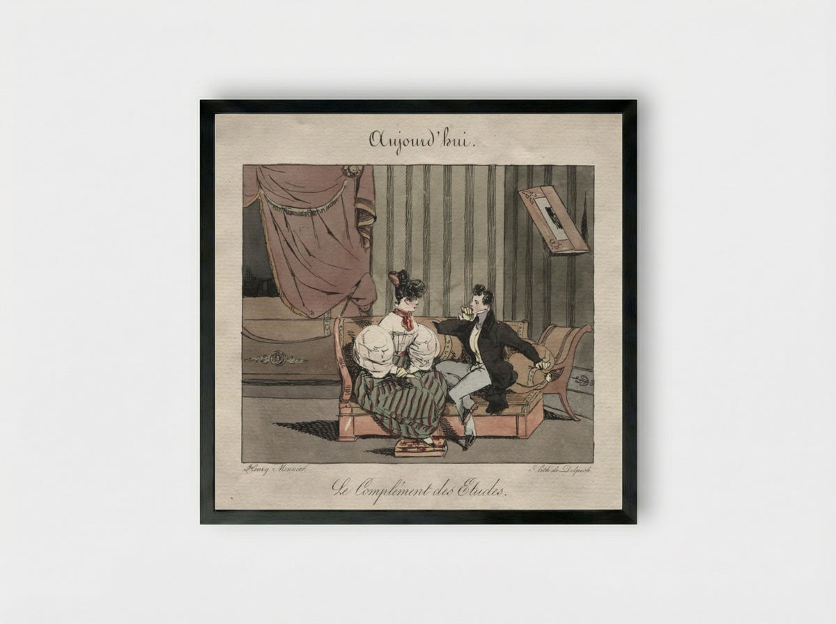 Le Complément des Études - Henry Bonaventure Monnier - Framed Print Black