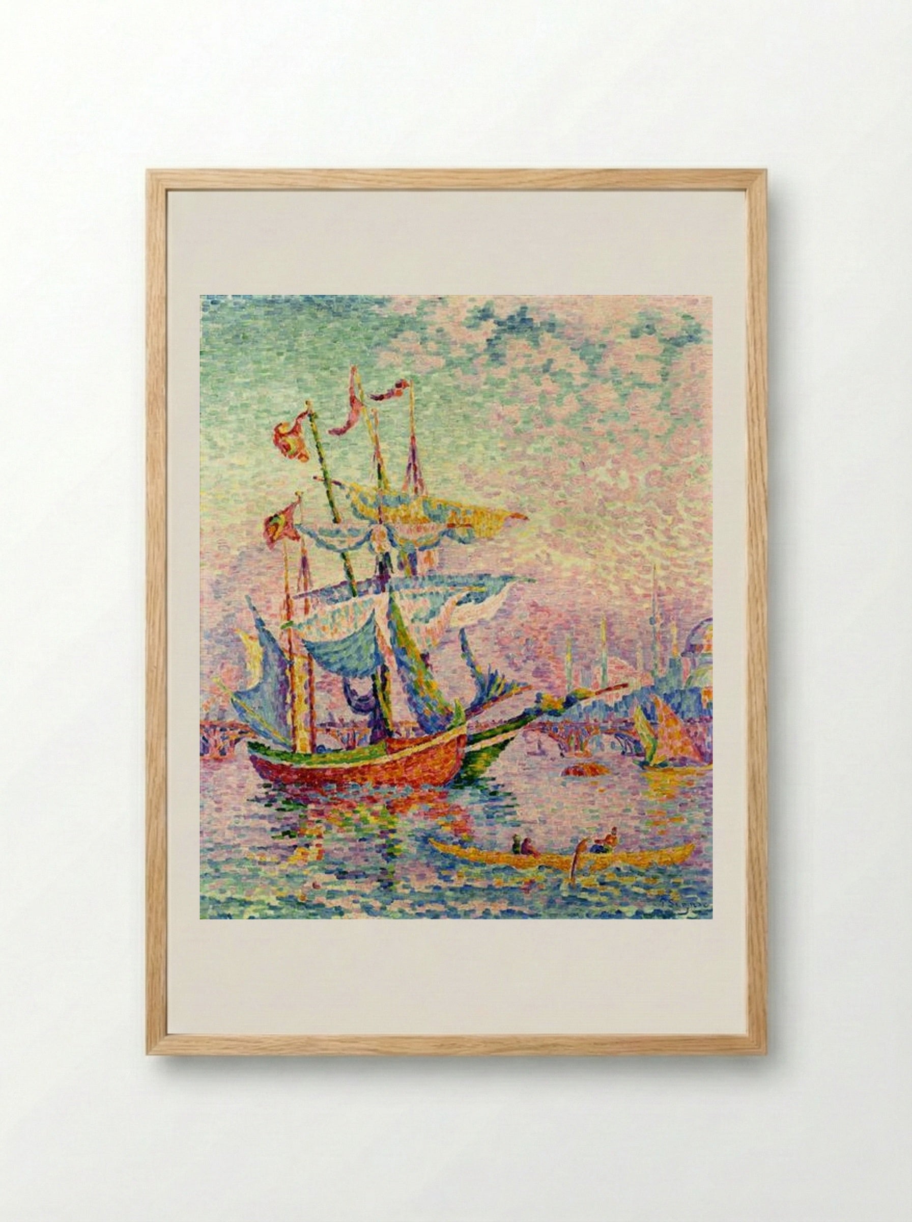Le Corne d'Or, Le Pont - Paul Signac - Framed Print Wood