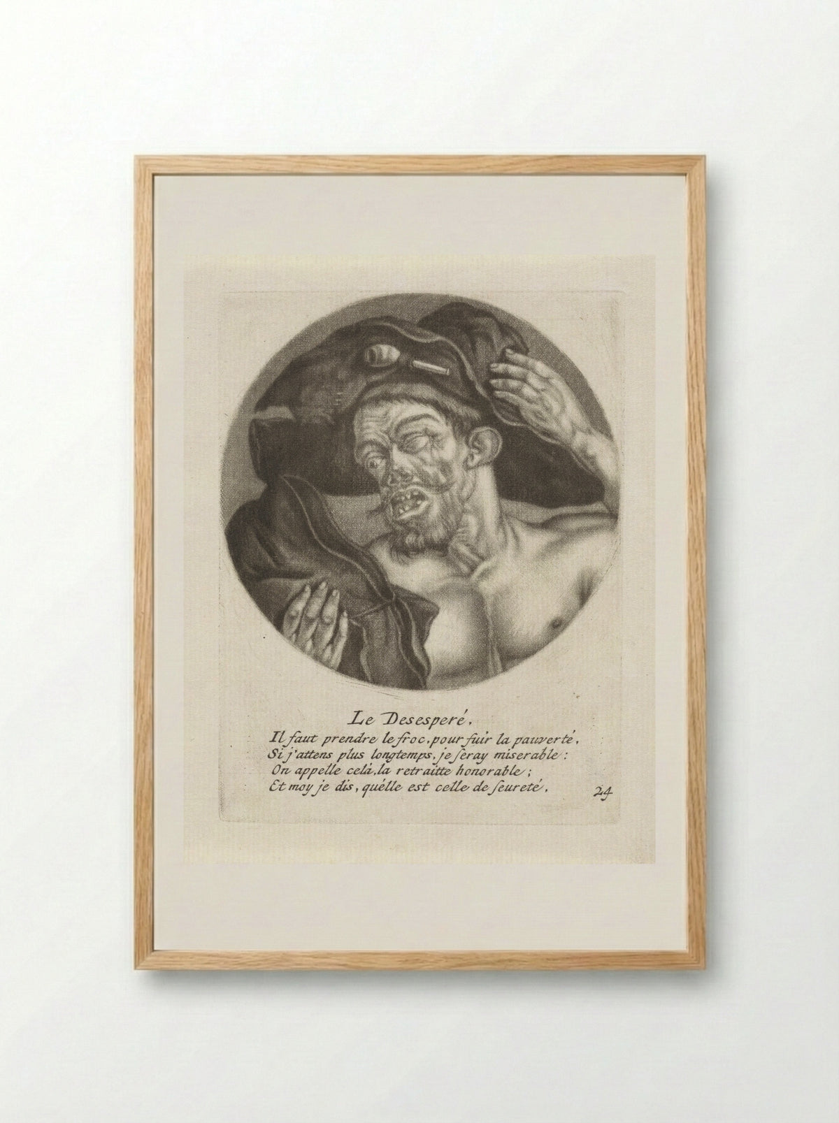 Le Desesperé - Jacob Gole - Framed Print Wood