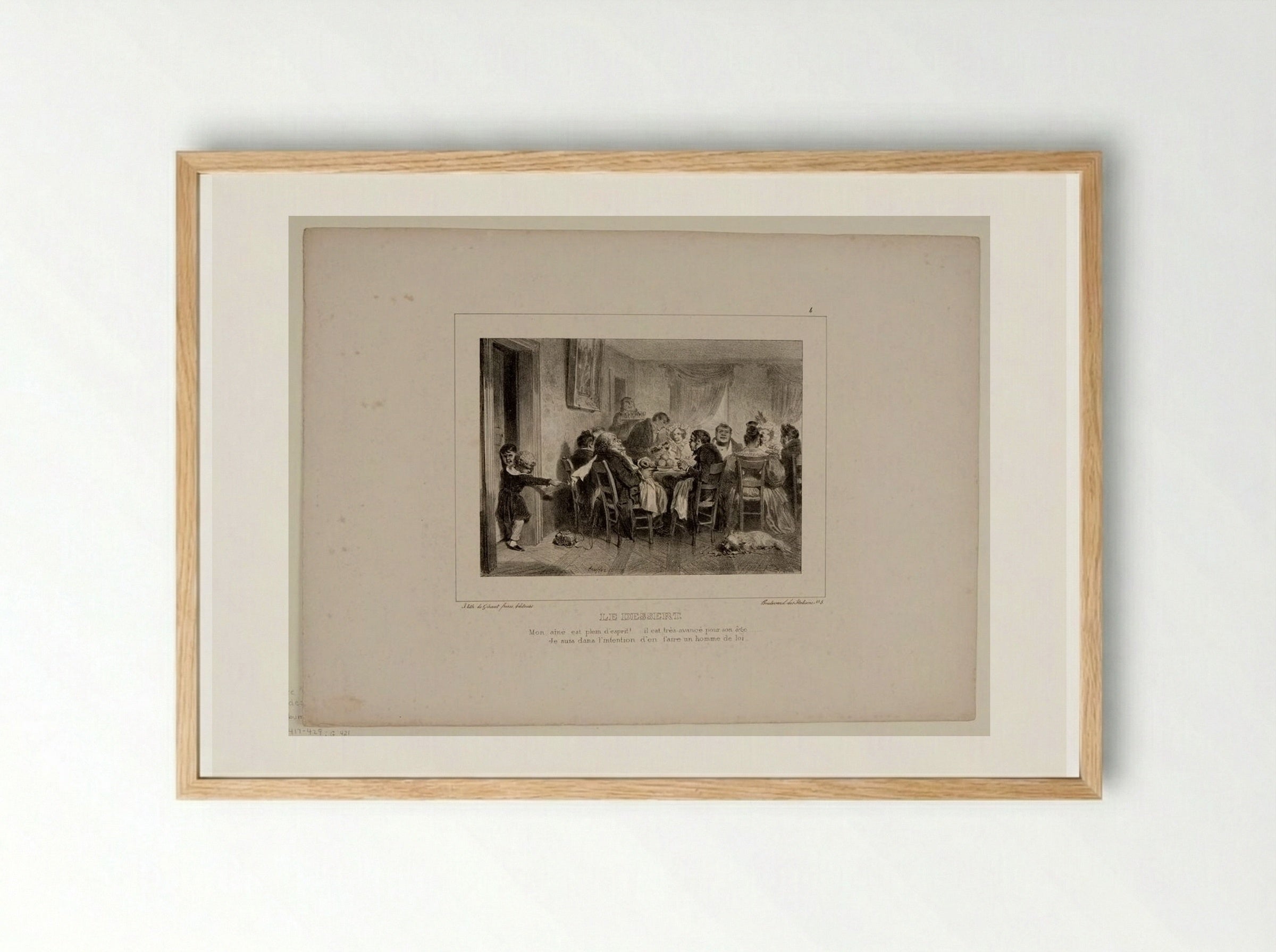 Le Dessert - Denis-Auguste-Marie Raffet - Framed Print Wood