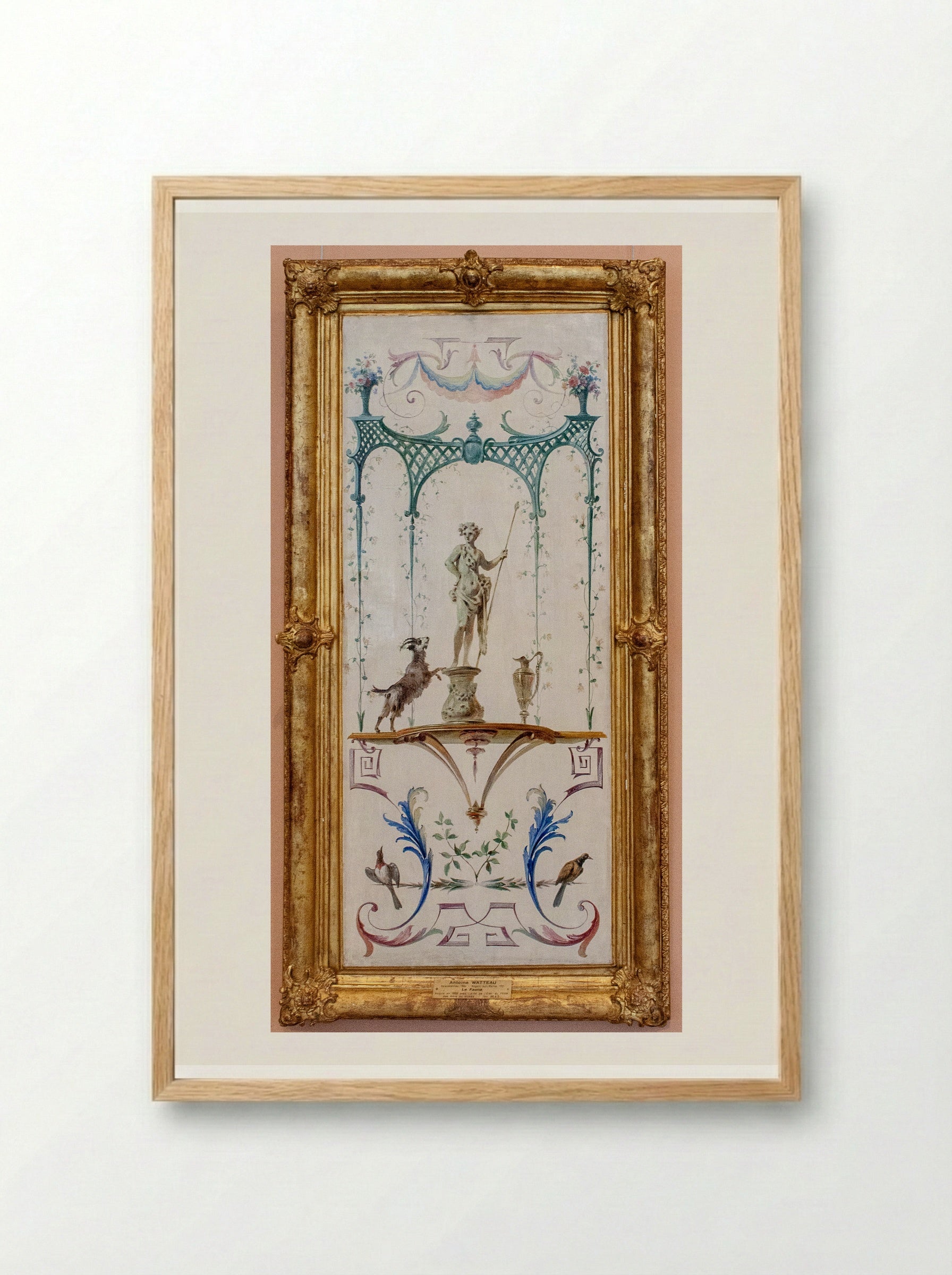Le Faune - Antoine Watteau - Framed Print Wood