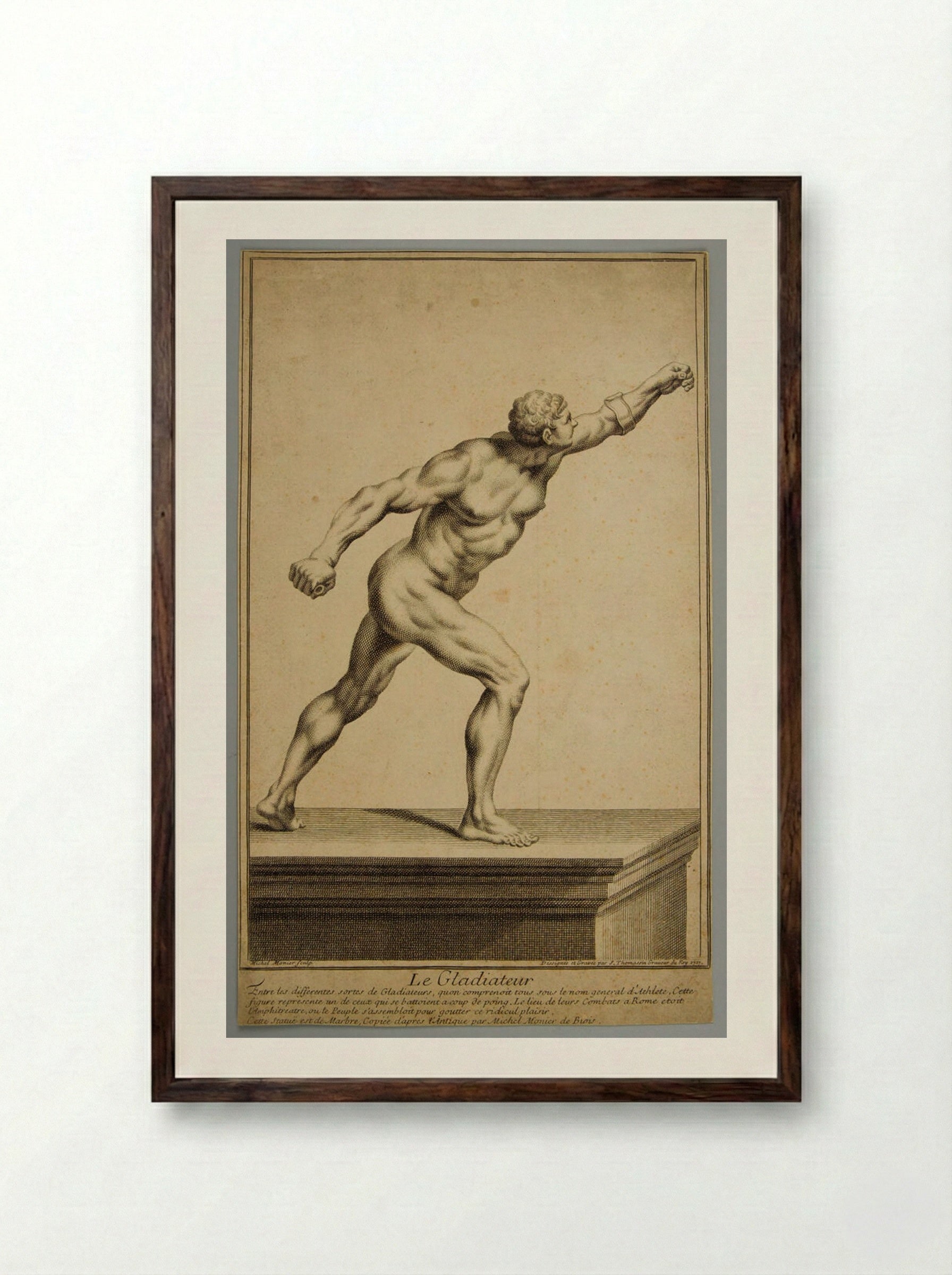 Le Gladiateur - Simon Thomassin - Framed Print Dark Wood