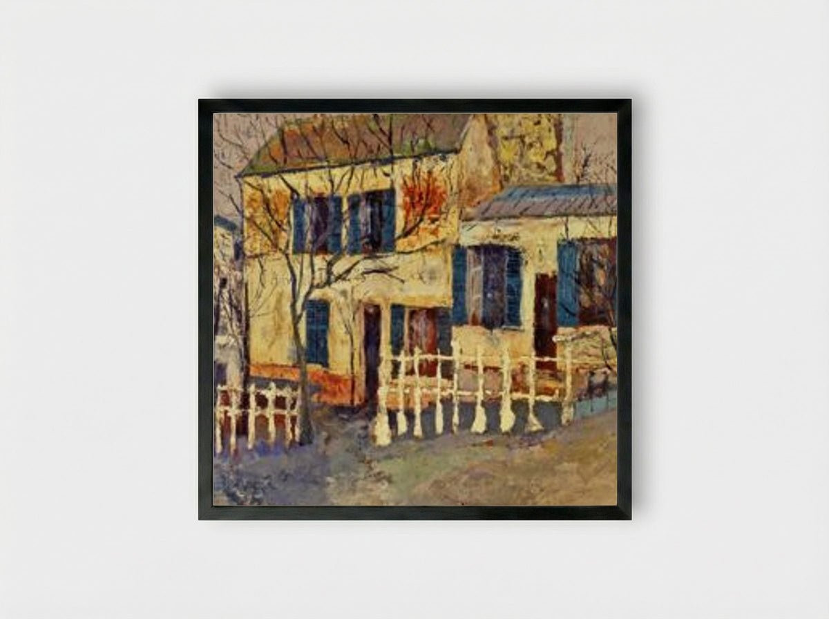 Le Lapin Agile - Maurice Utrillo - Framed Print Black
