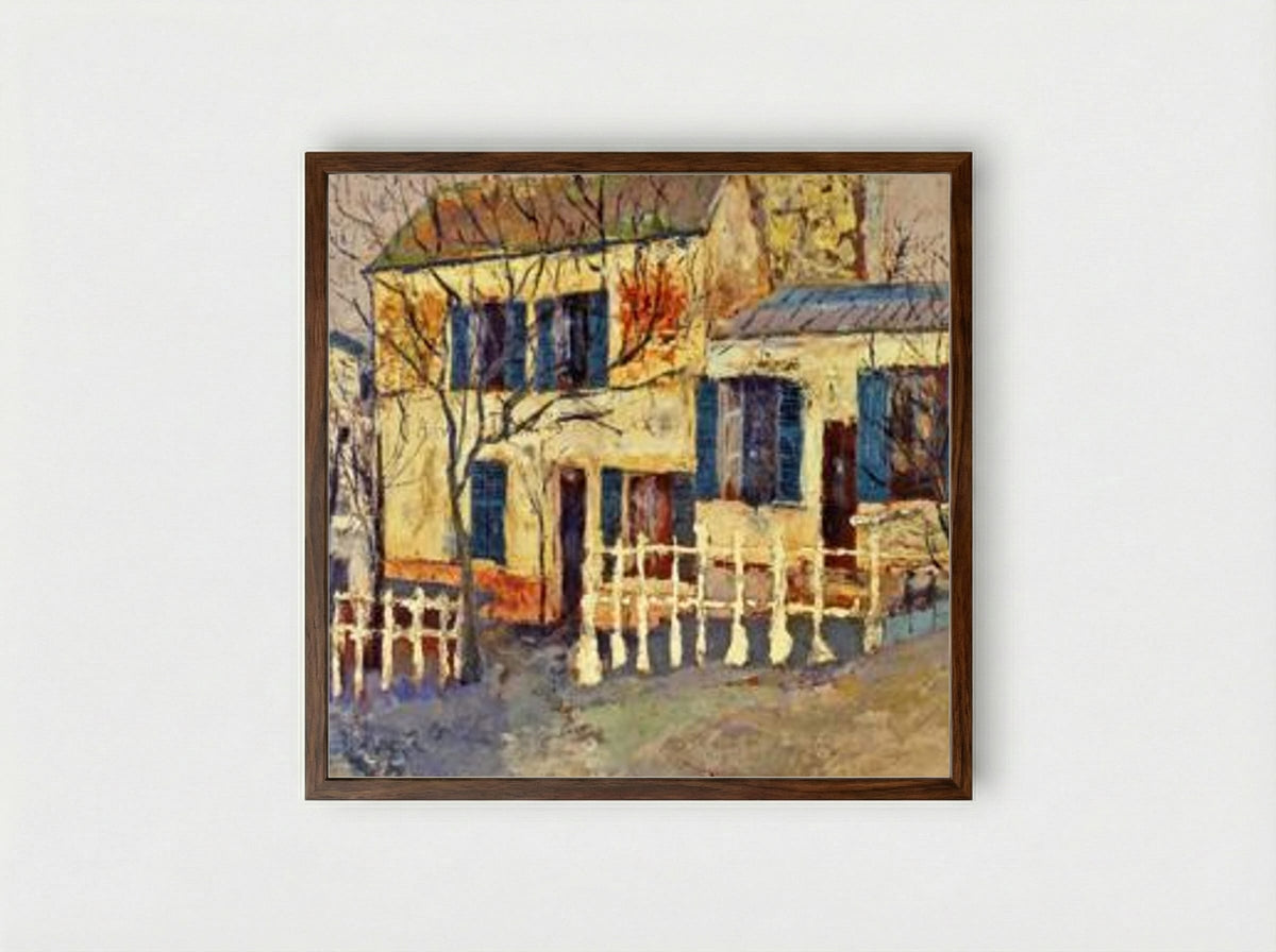 Le Lapin Agile - Maurice Utrillo - Framed Print Dark Wood