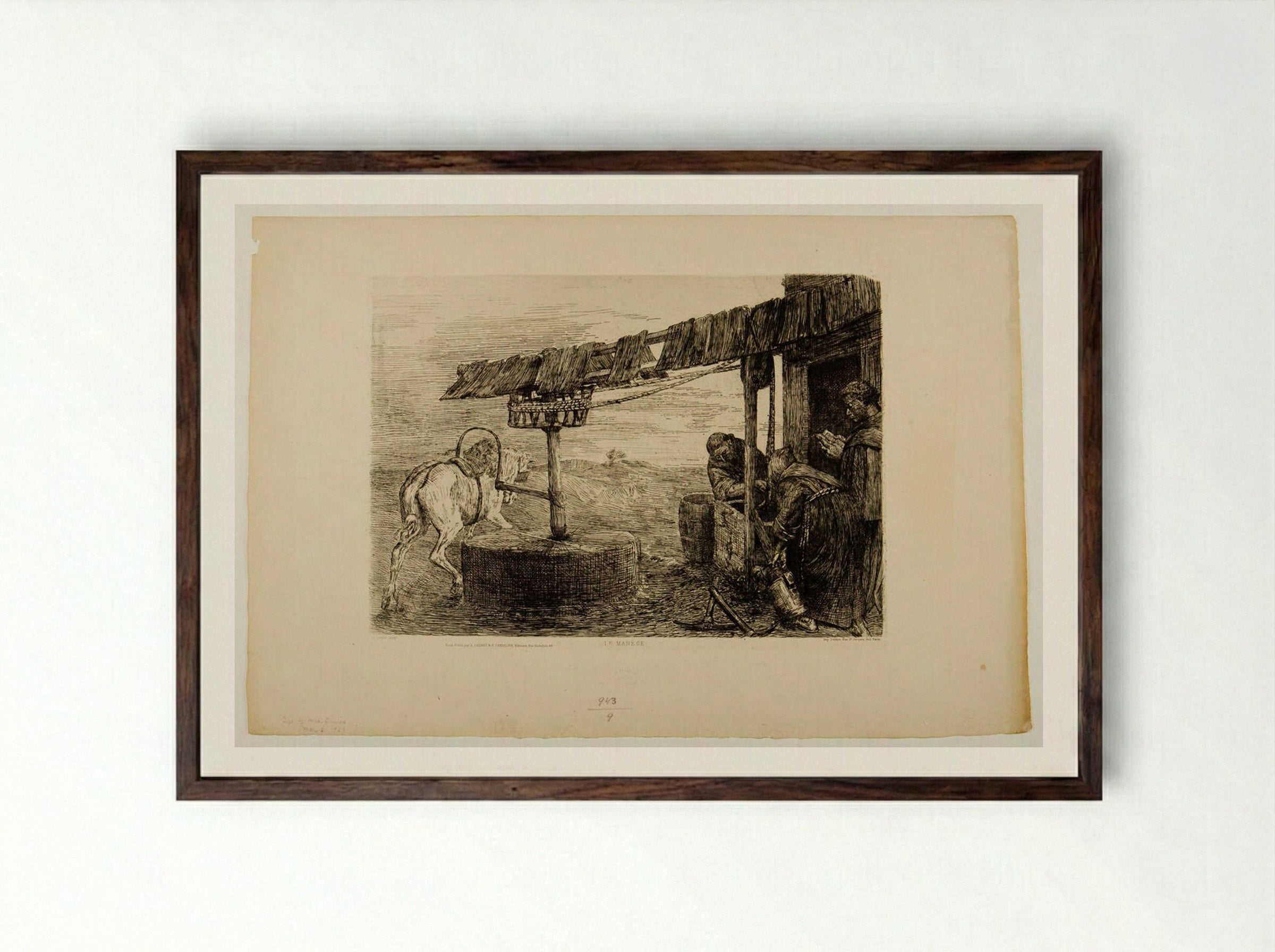 Le Manège - Alphonse Legros - Framed Print Dark Wood