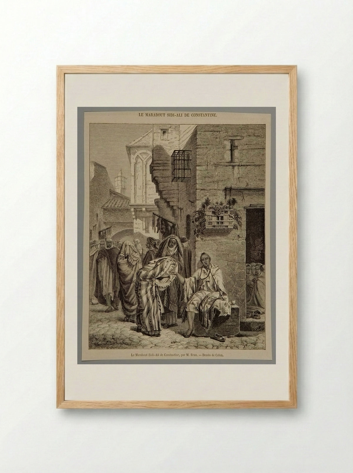 Le Marabout Sidi-Ali de Constantine - François Auguste Trichon - Framed Print Wood