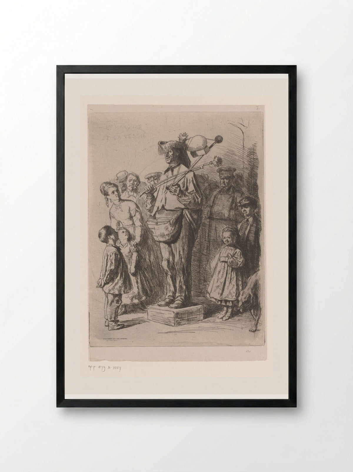 Le Marquis de la Vessie - Léopold Flameng - Framed Print Black