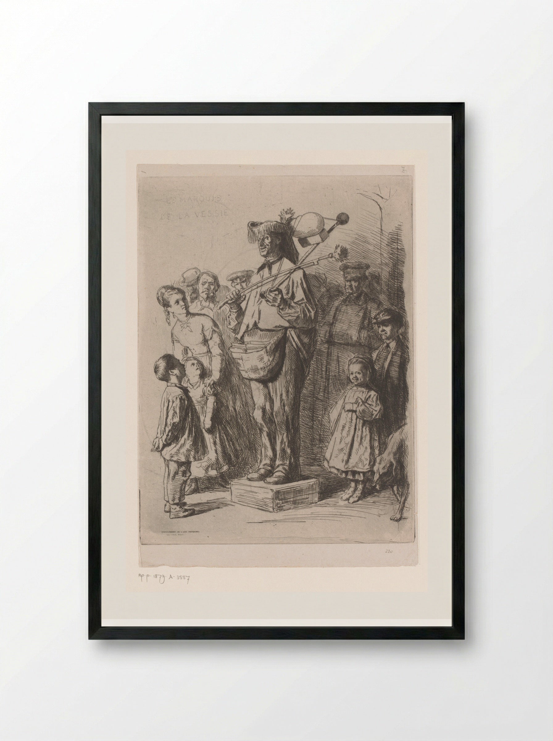 Le Marquis de la Vessie - Léopold Flameng - Framed Print Black