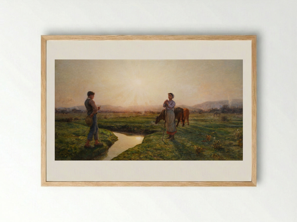 Le Matin - Jules Breton - Framed Print Wood