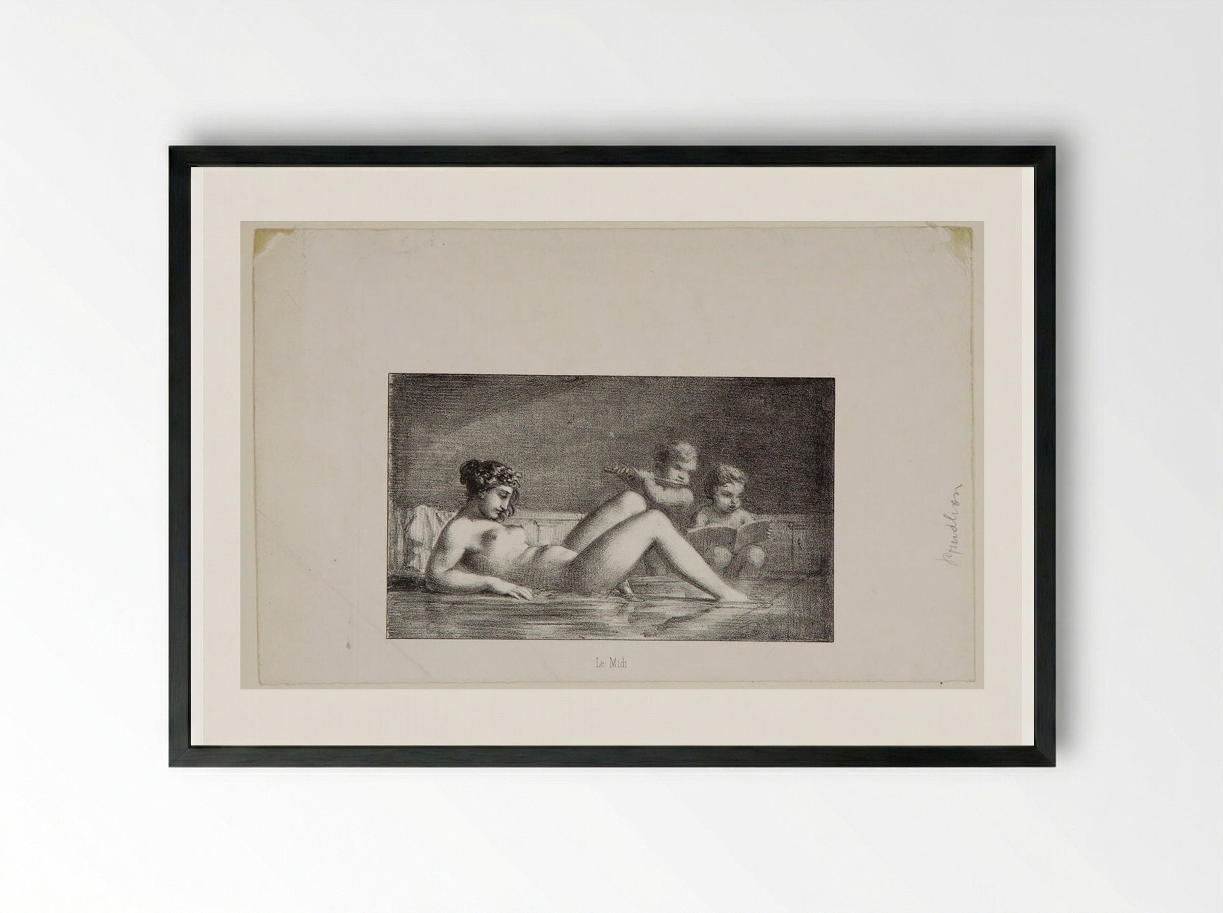 Le Midi - Pierre-Paul Prud'hon - Framed Print Black