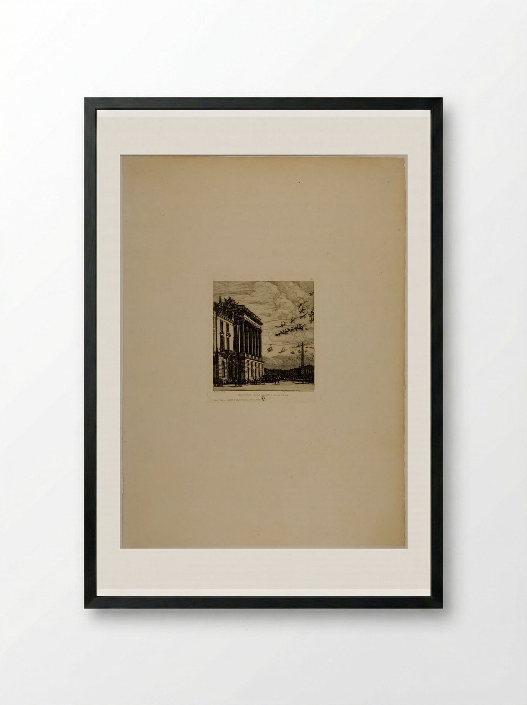Le Ministère de la Marine - Charles Meryon - Framed Print Black