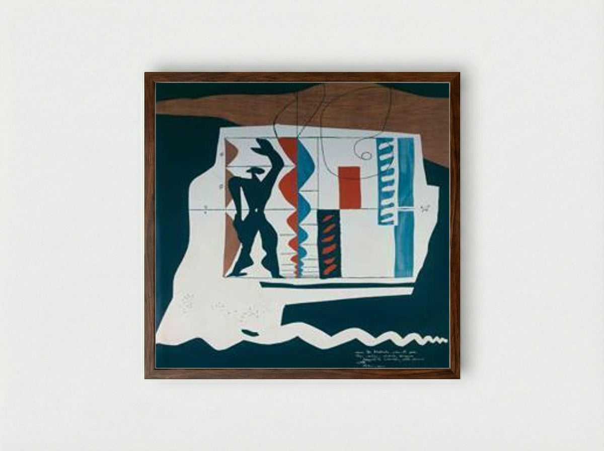 Le Modulor - Le Corbusier - Framed Print Dark Wood
