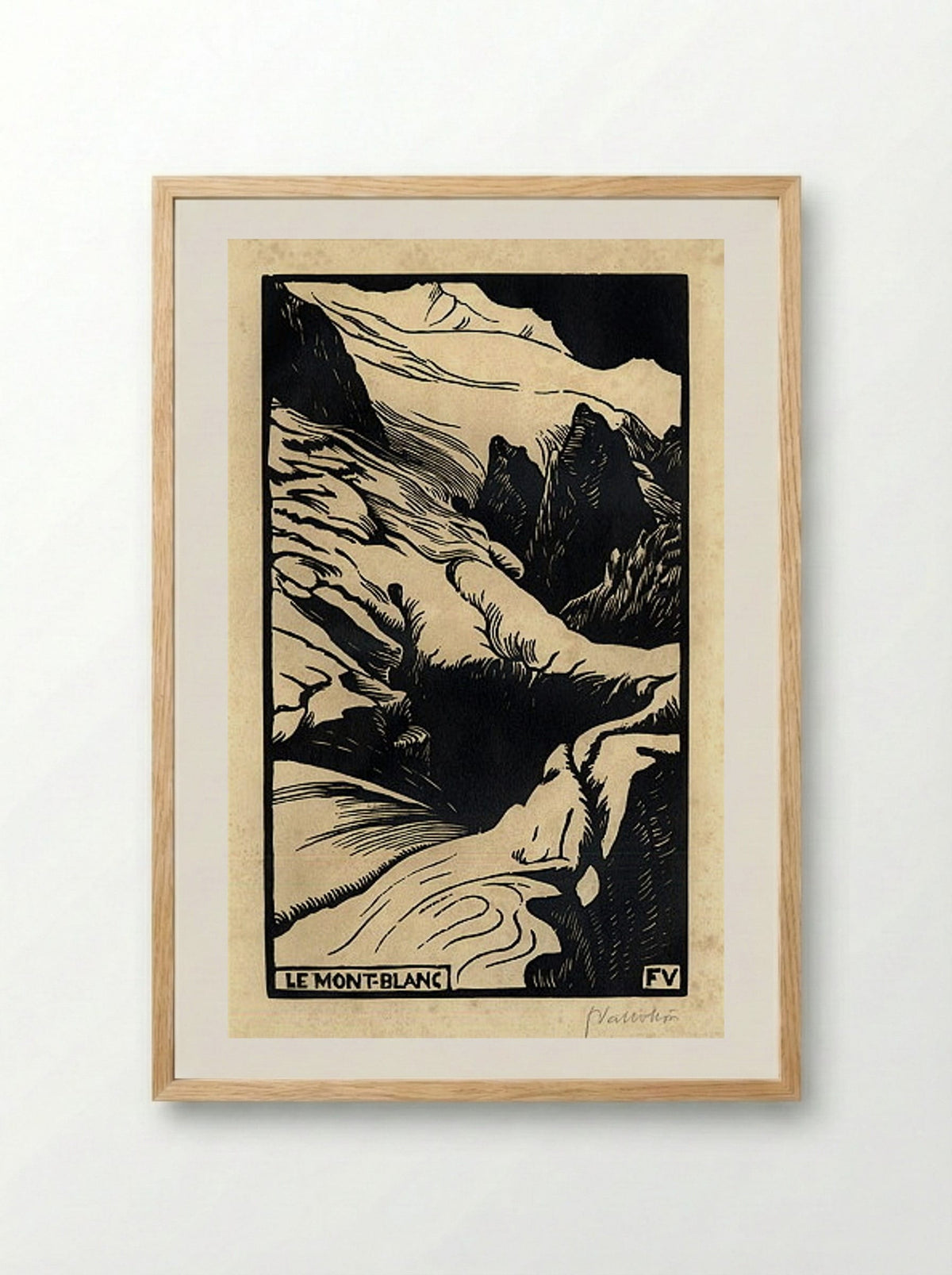 Le Mont-Blanc - Félix Vallotton - Framed Print Wood