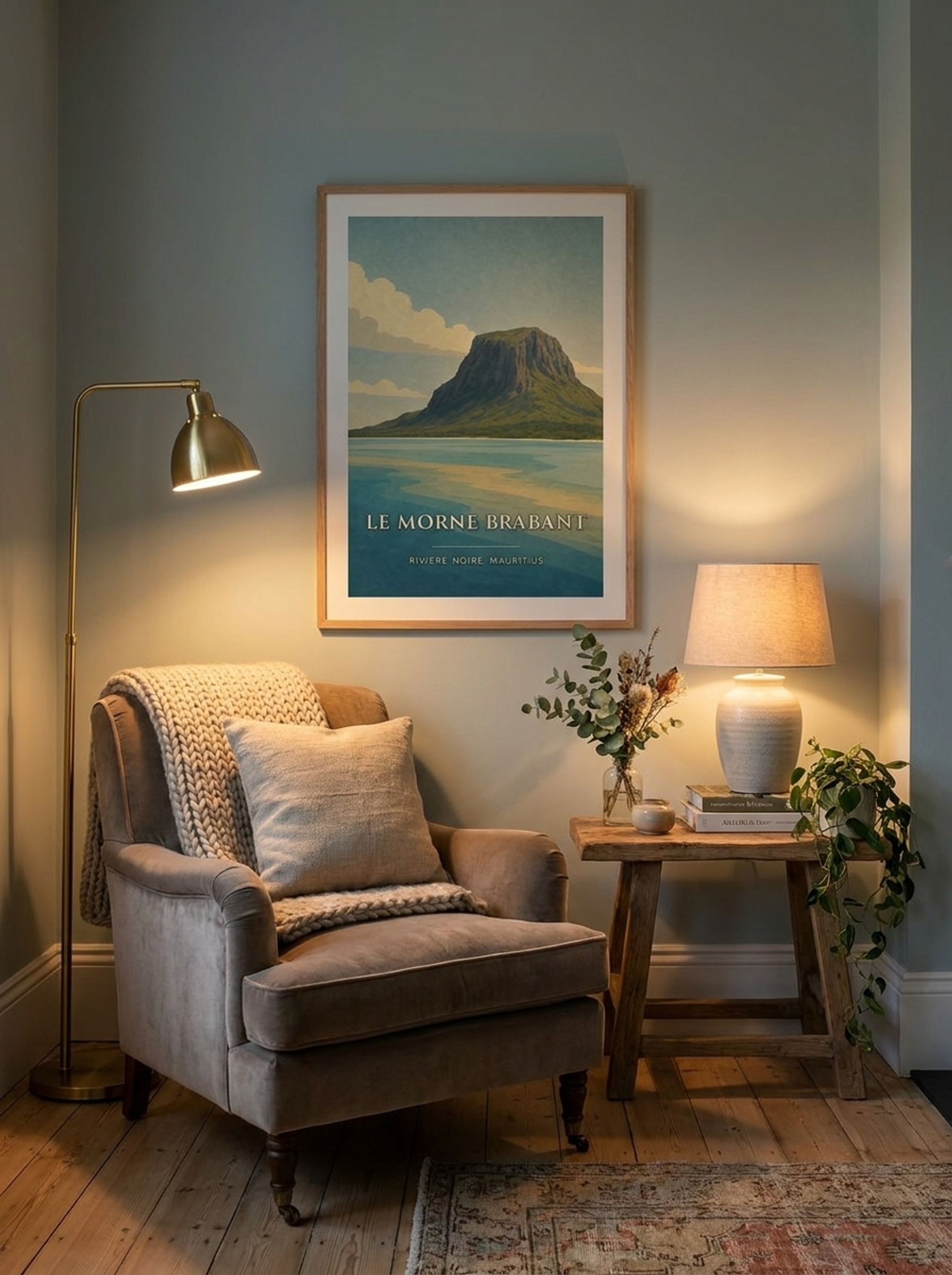 Le Morne Brabant Travel Poster Artwork - Lifestyle