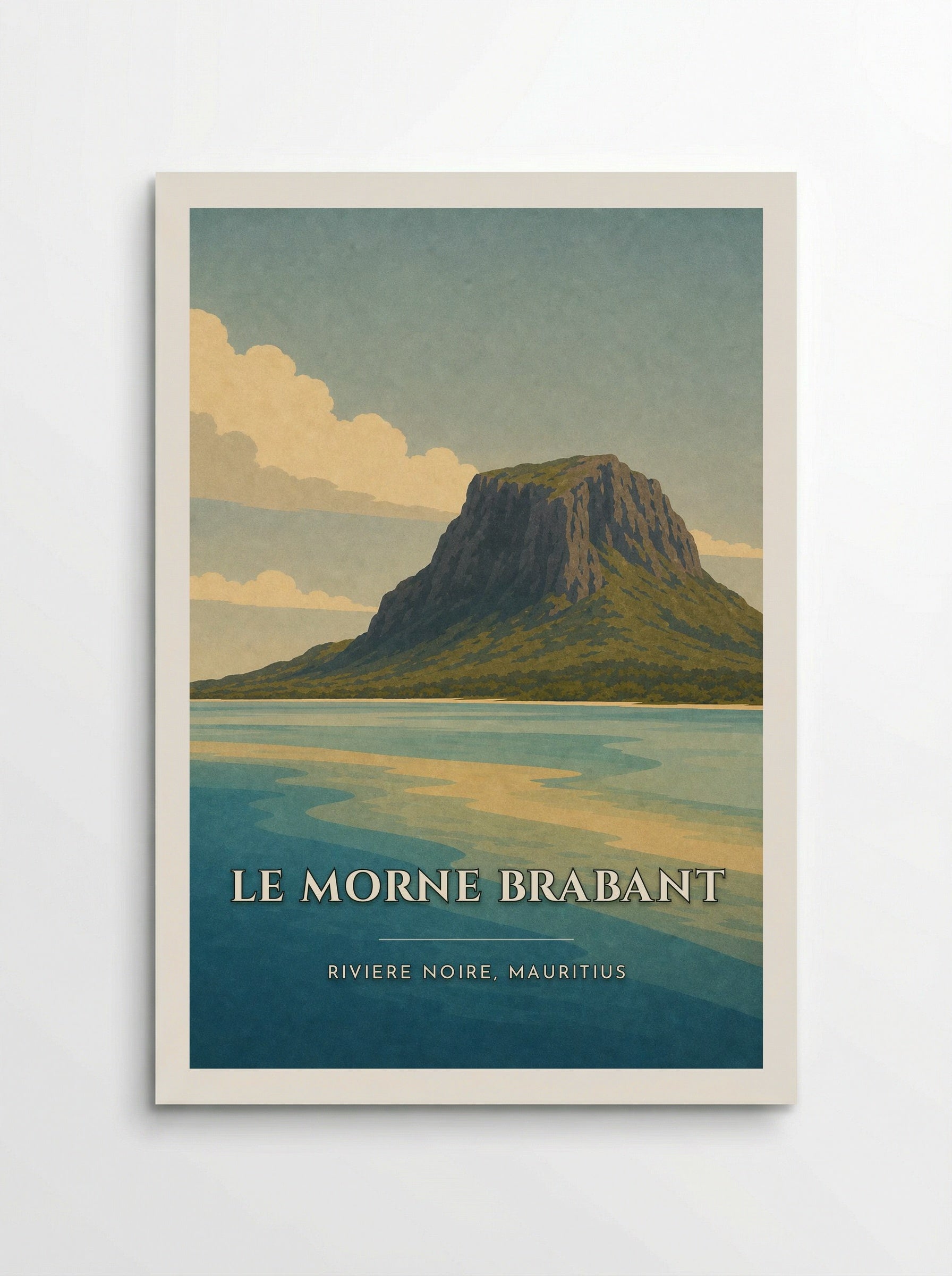 Le Morne Brabant Travel Poster Artwork - Poster
