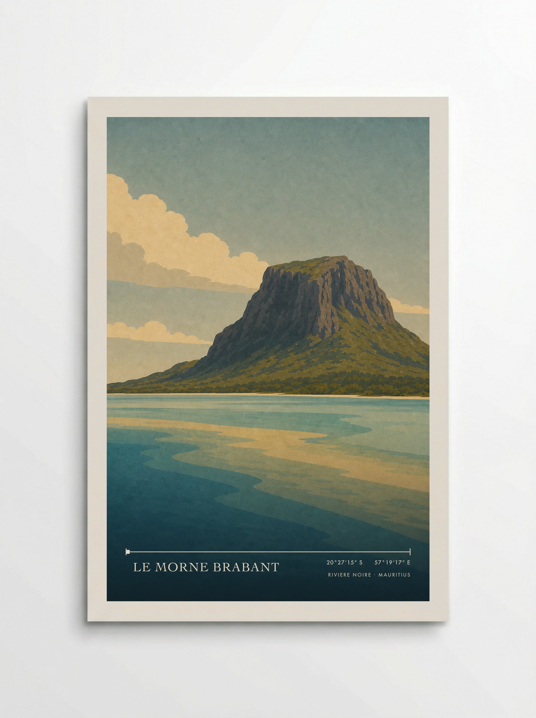 Le Morne Brabant Travel Poster Artwork - Poster
