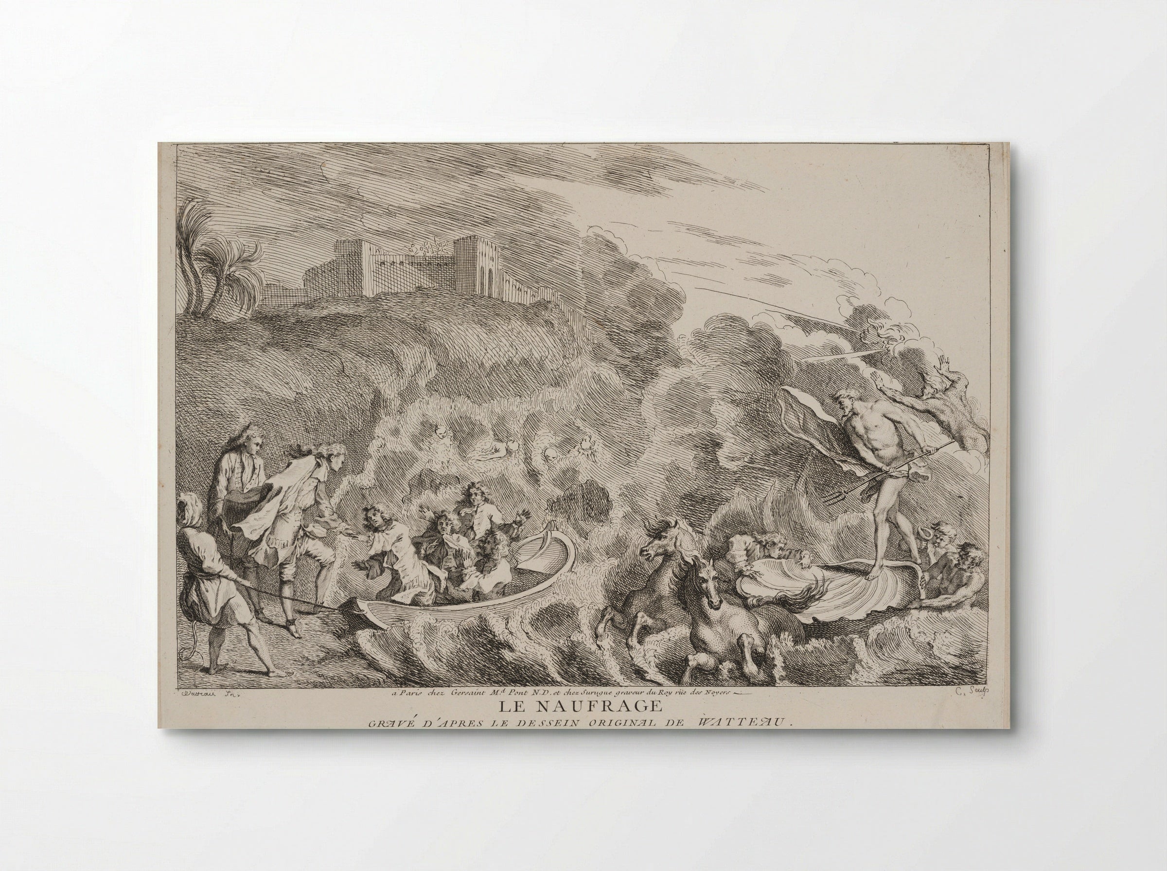 Le Naufrage - Anne Claude de Thubières, comte de Caylus - Poster