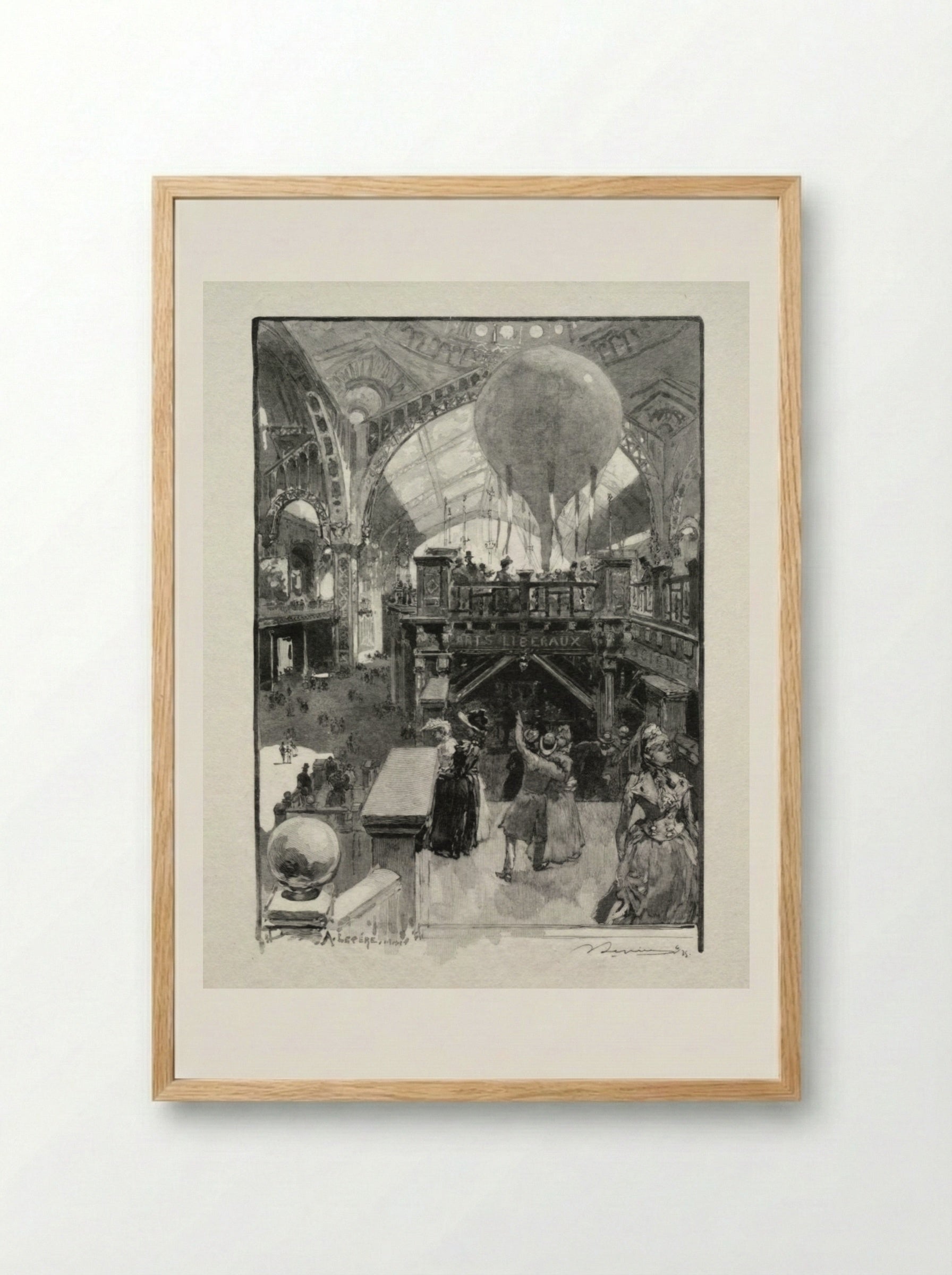 Le Palais des Arts Libéraux, Intérieur - Auguste Louis Lepère - Framed Print Wood