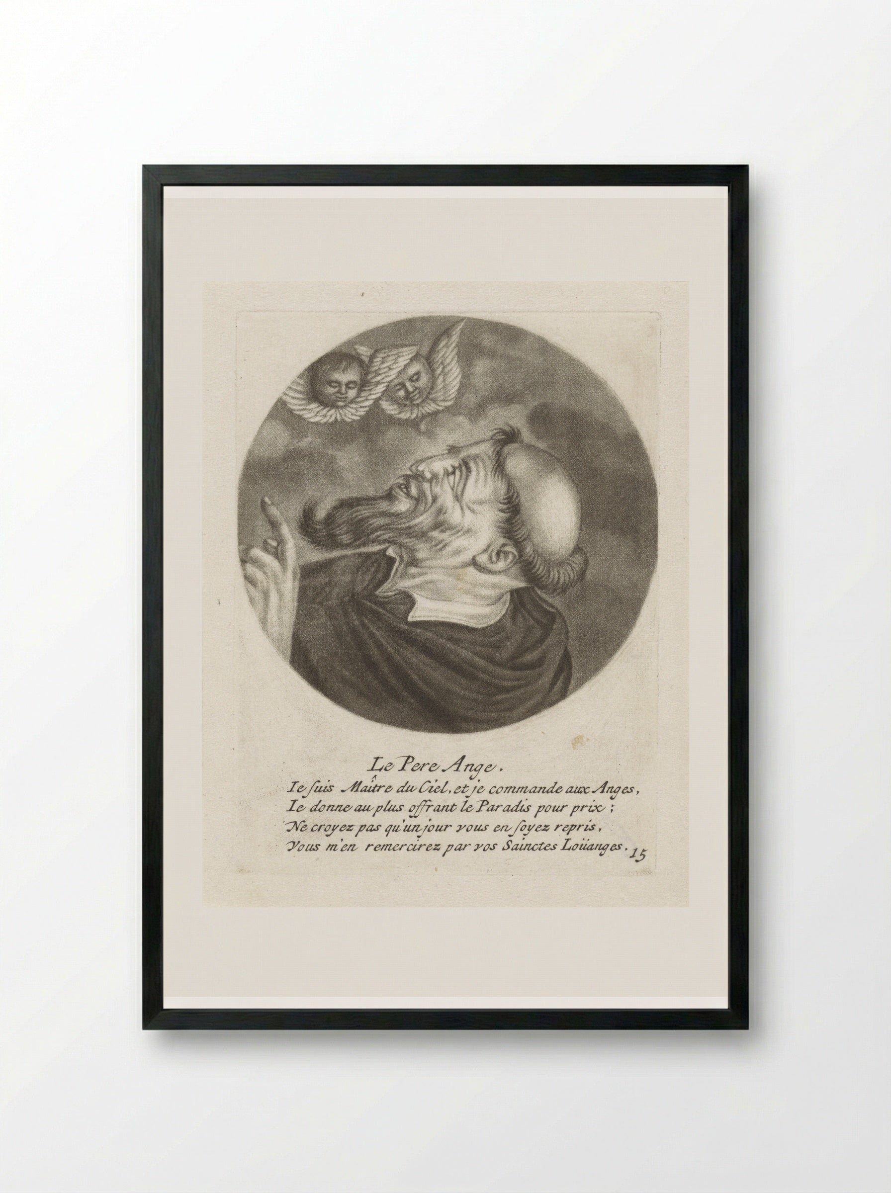 Le Pere Ange - Jacob Gole - Framed Print Black